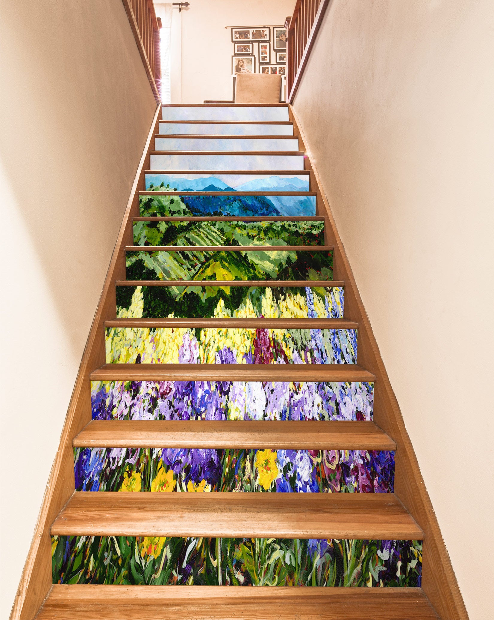 3D Flower Bush Hillside Field 89171 Allan P. Friedlander Stair Risers