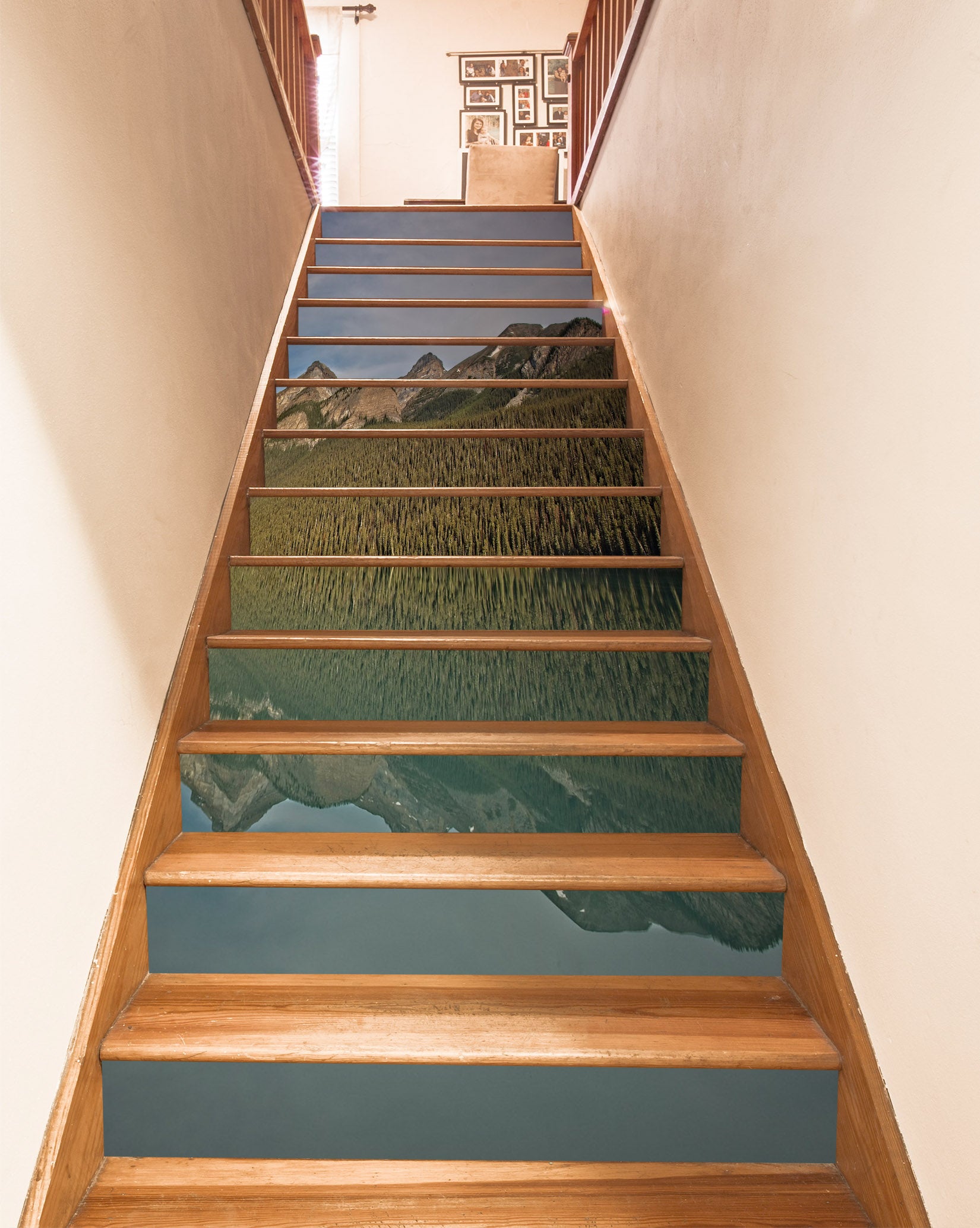 3D Mountain Lake Grass 98221 Kathy Barefield Stair Risers