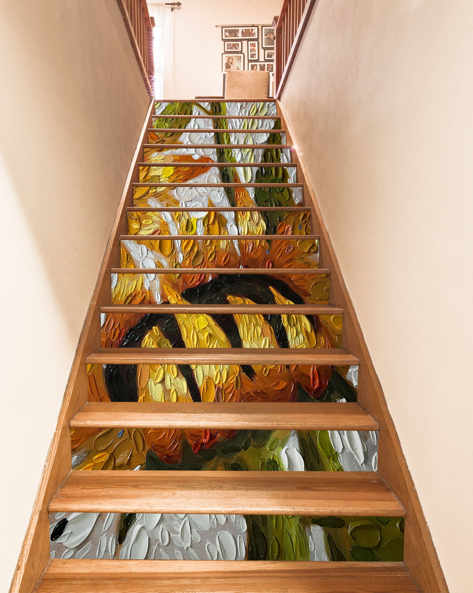 3D Sunflower Painting 96161 Dena Tollefson Stair Risers