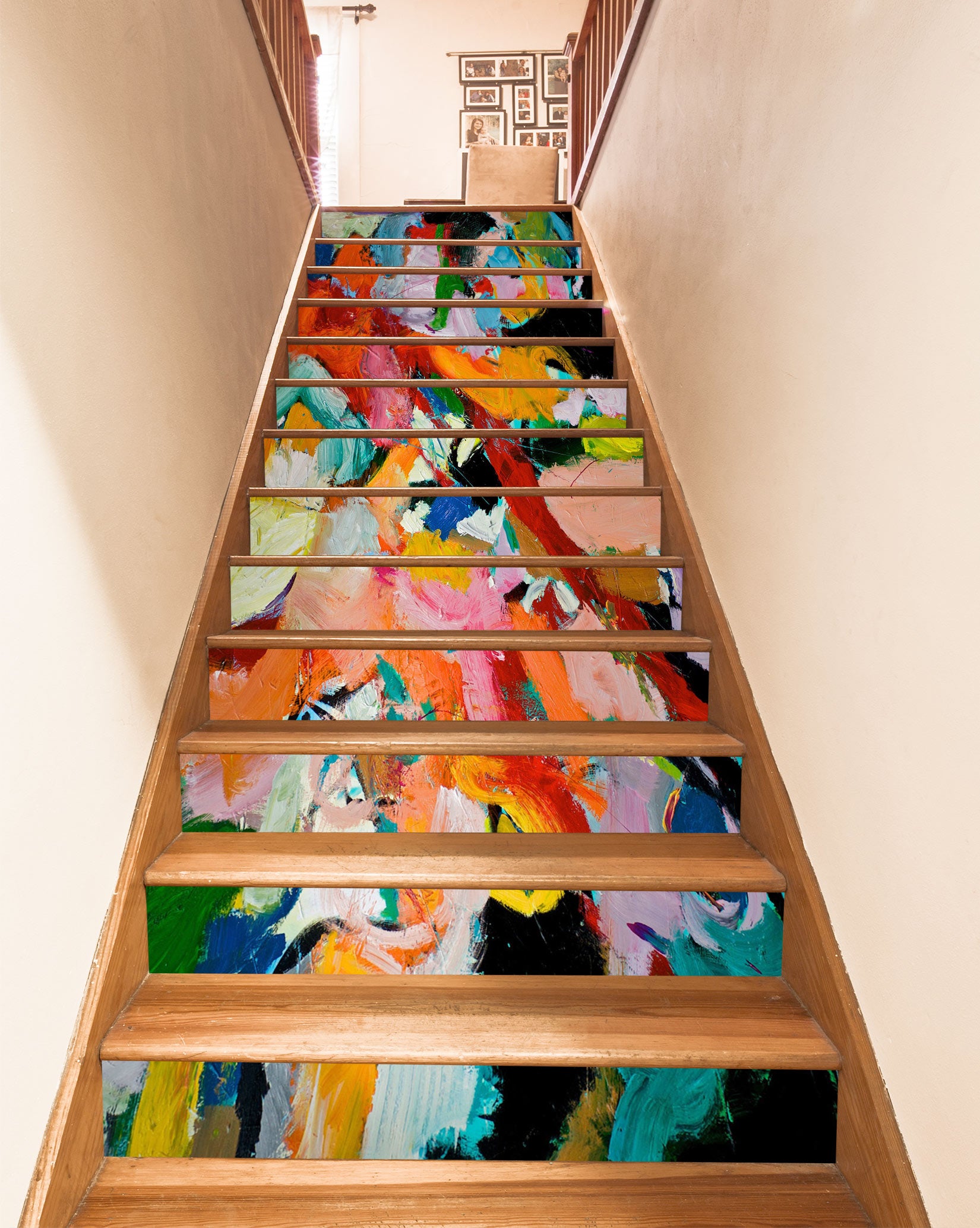 3D Colorful Paint Pattern 90178 Allan P. Friedlander Stair Risers