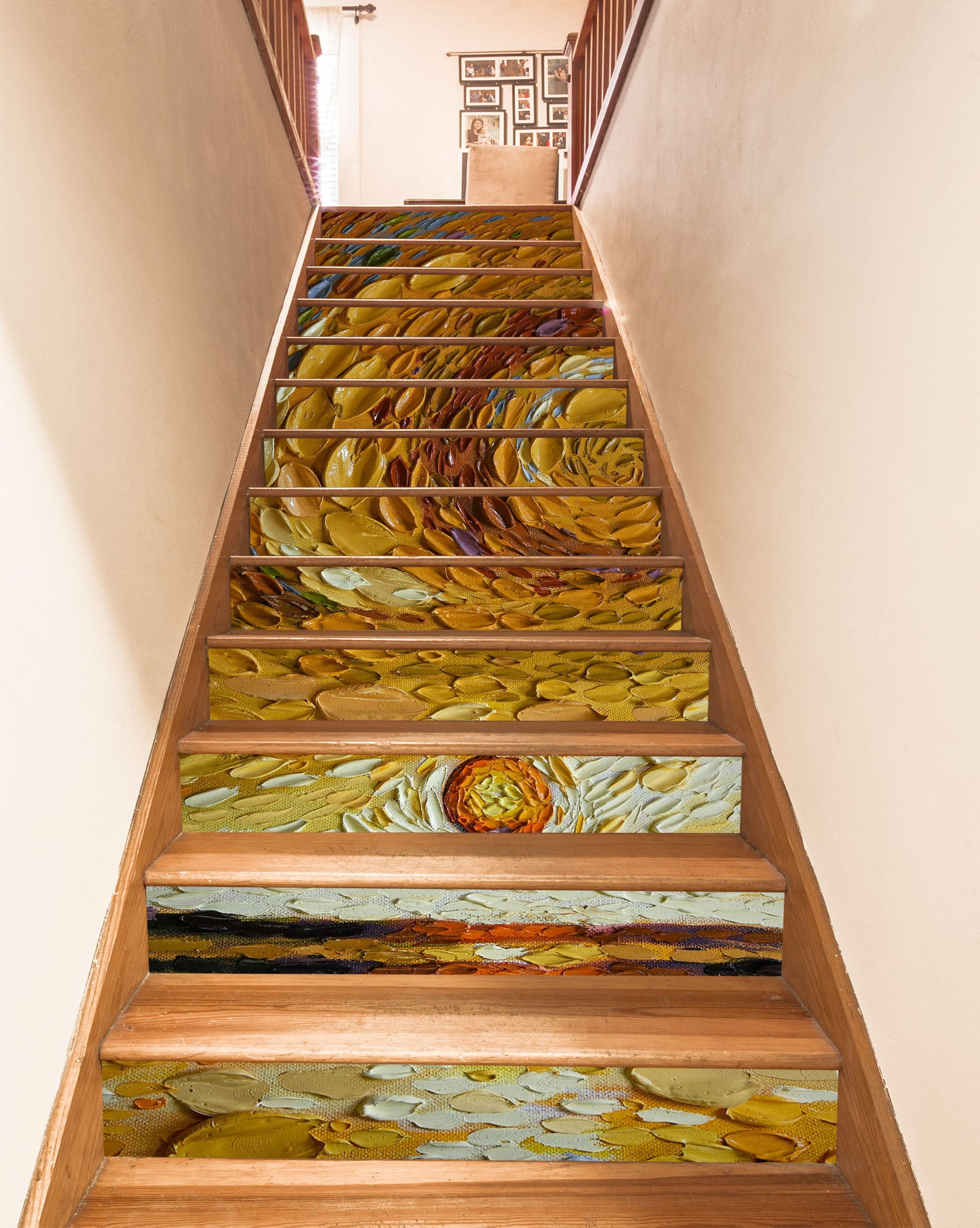 3D Yellow Pattern Oil Painting 96151 Dena Tollefson Stair Risers