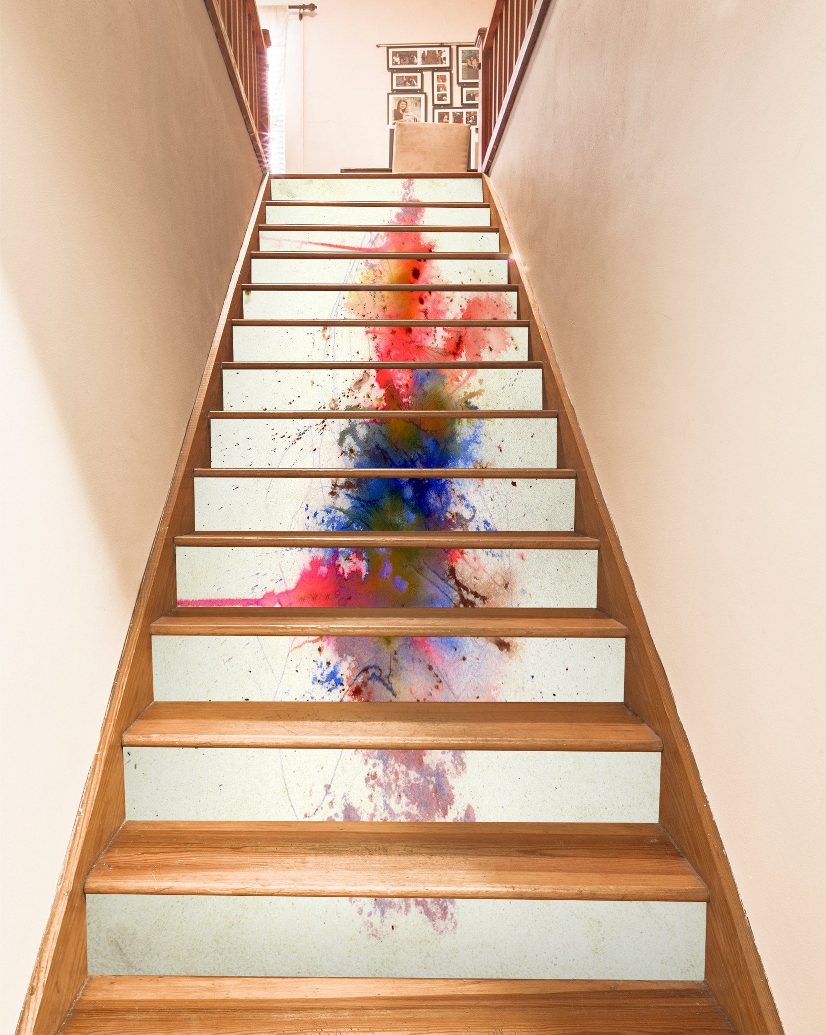 3D Blue Red Pigment 9810 Anne Farrall Doyle Stair Risers