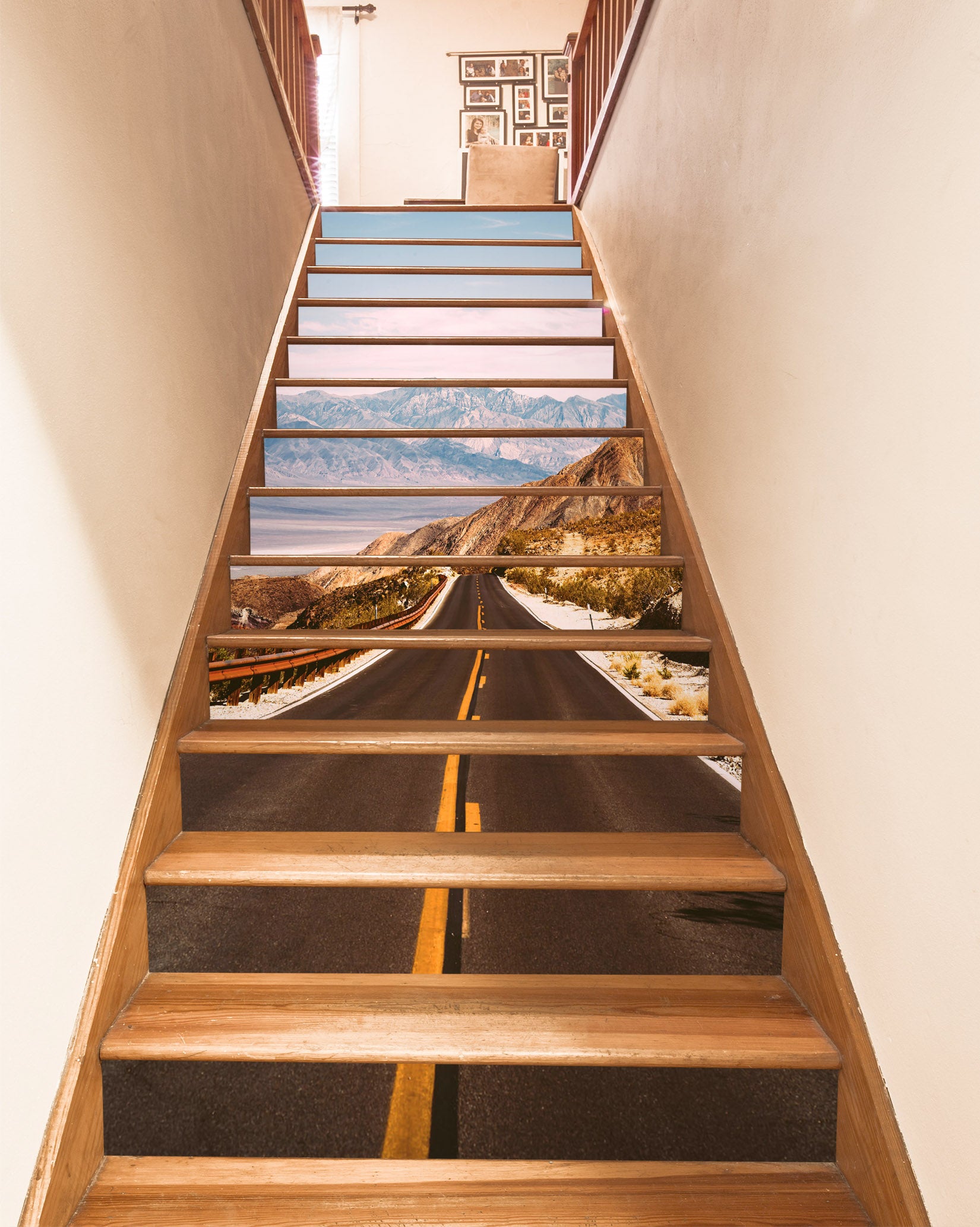 3D Open Mountain Road 629 Stair Risers