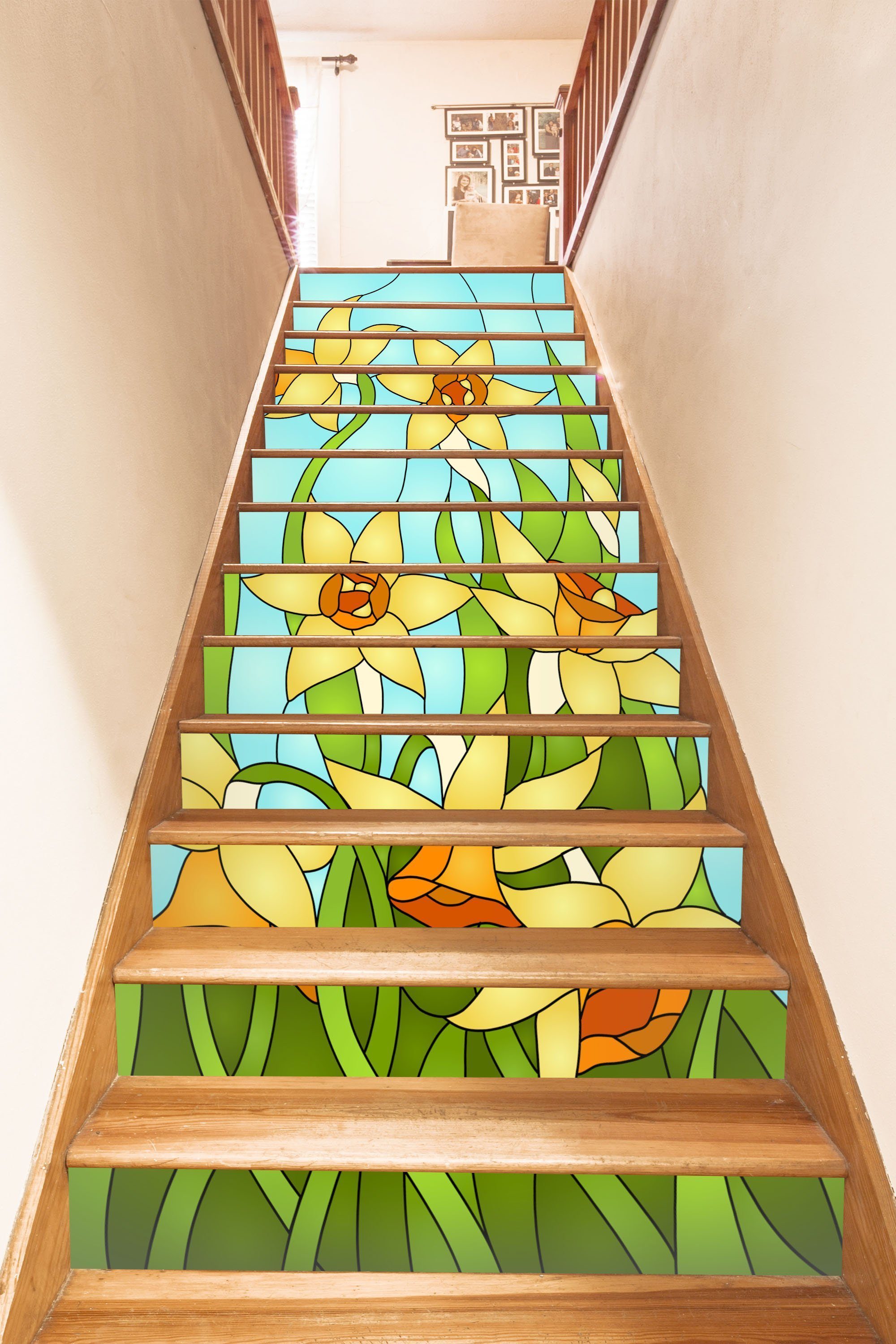 3D Flowers 648 Stair Risers Wallpaper AJ Wallpaper 