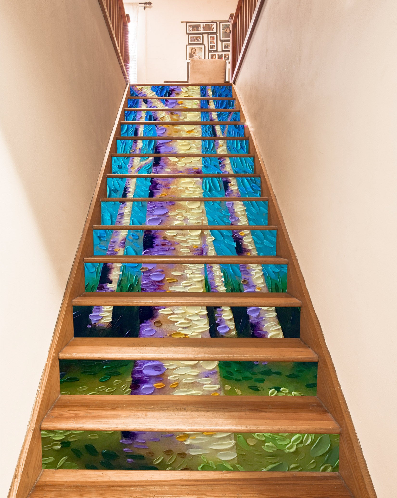 3D Grass Tree Painting 96139 Dena Tollefson Stair Risers