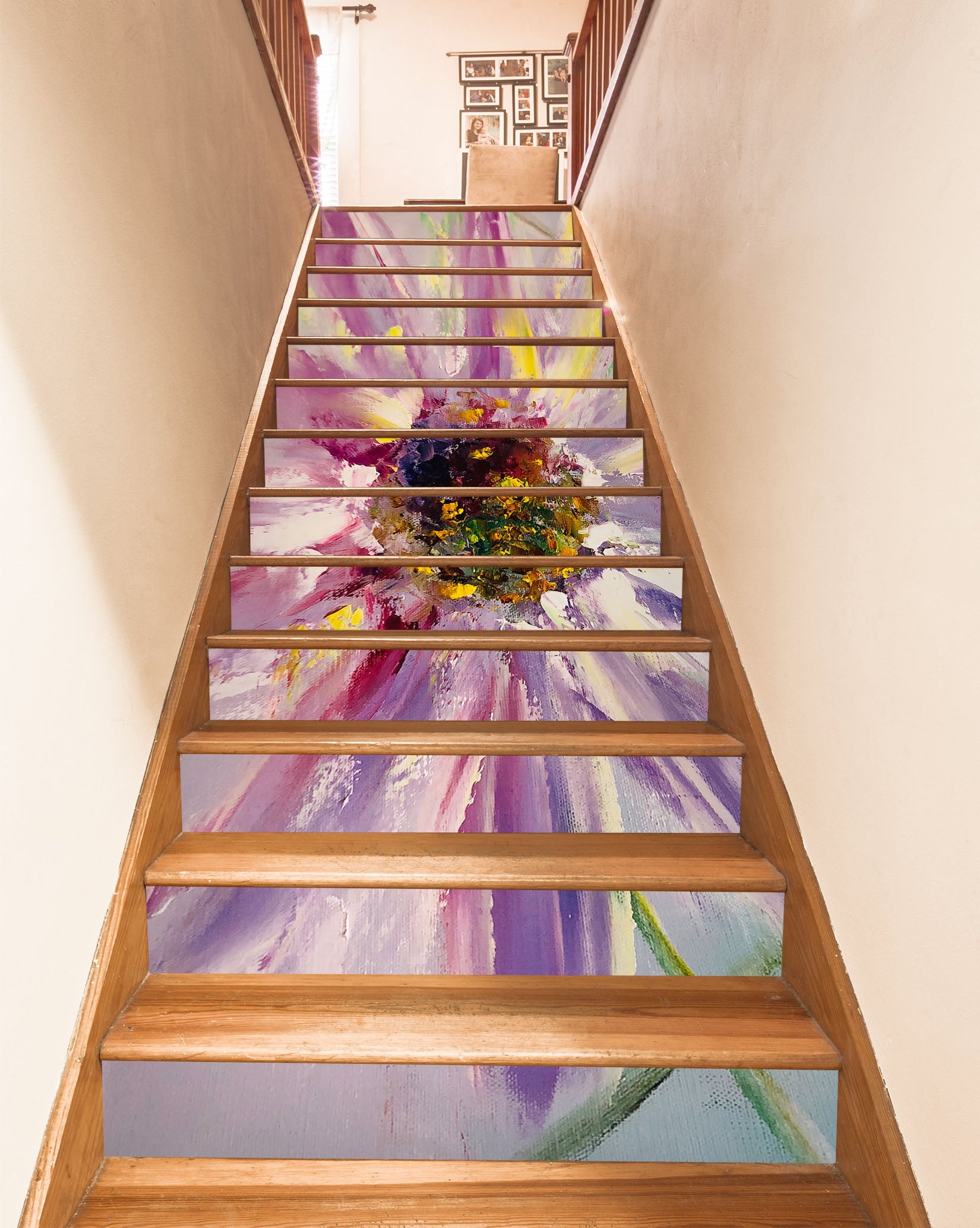 3D Purple Daisy Petals 2143 Skromova Marina Stair Risers