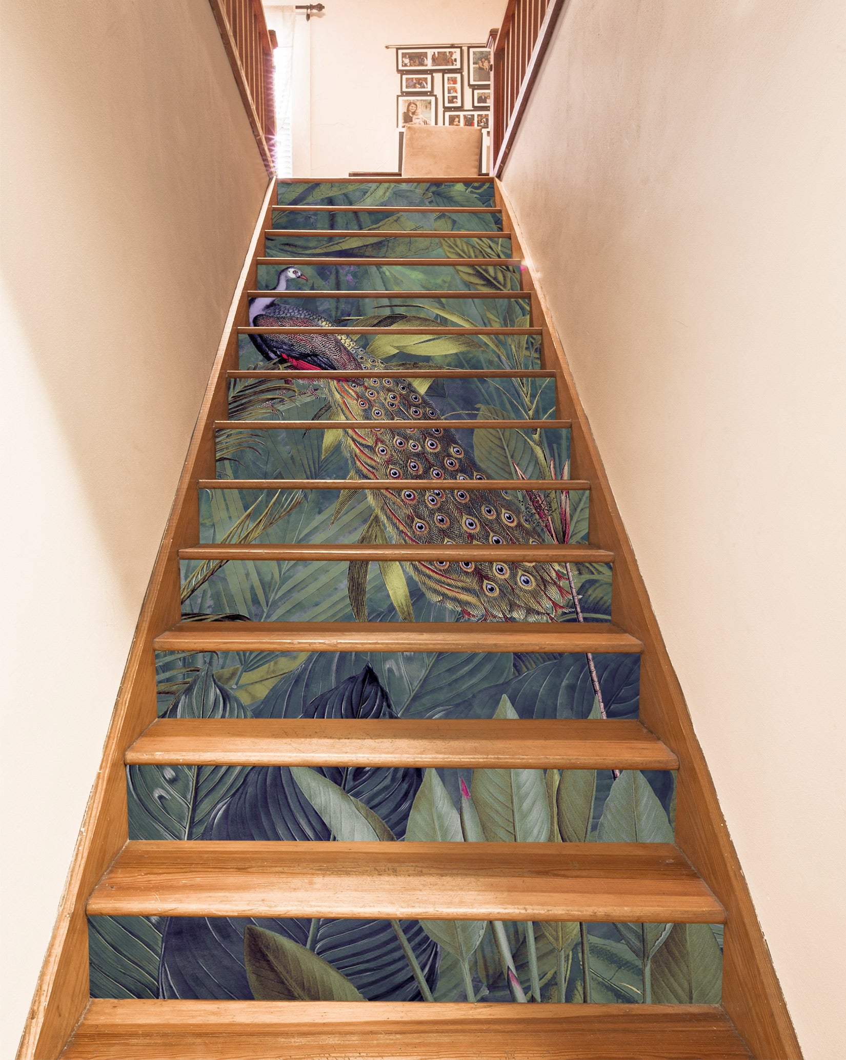 3D Peacock Grove Pattern 10485 Andrea Haase Stair Risers