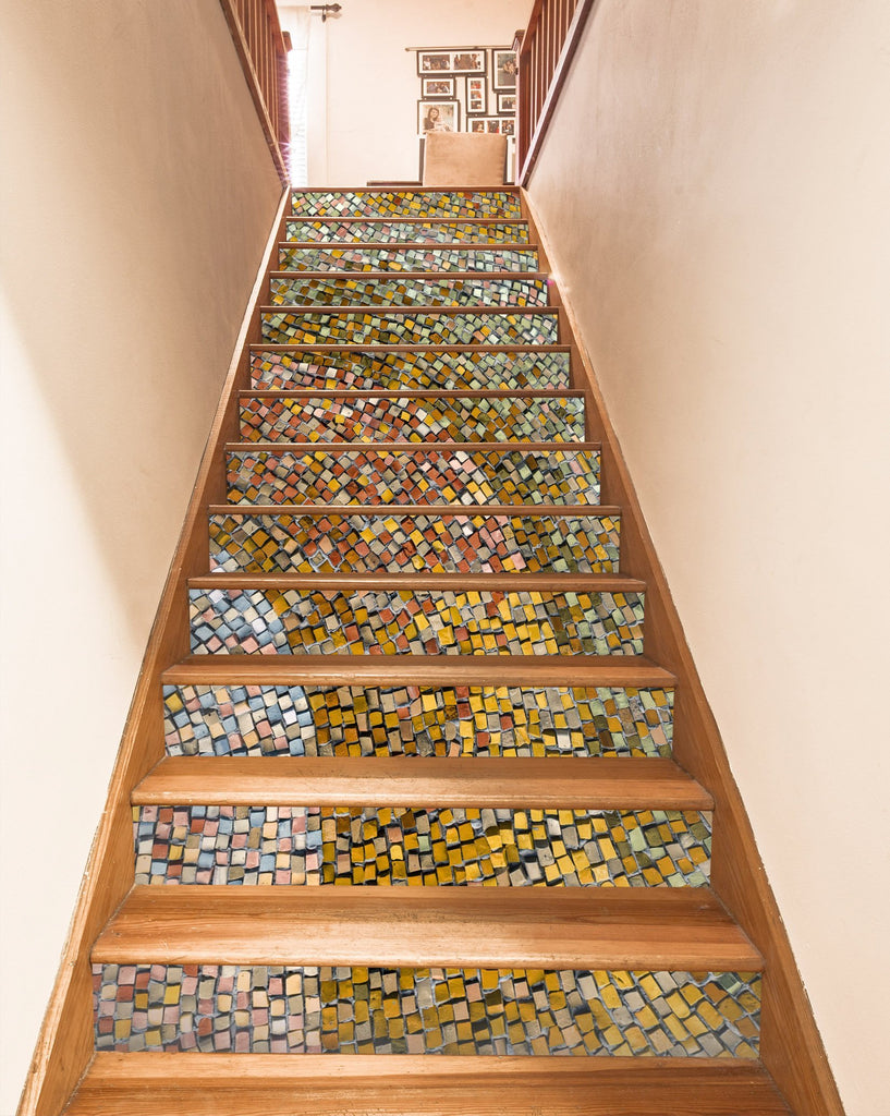 Mosaic Riser 3D Mosaic 3461 Stair Risers | AJ Wallpaper