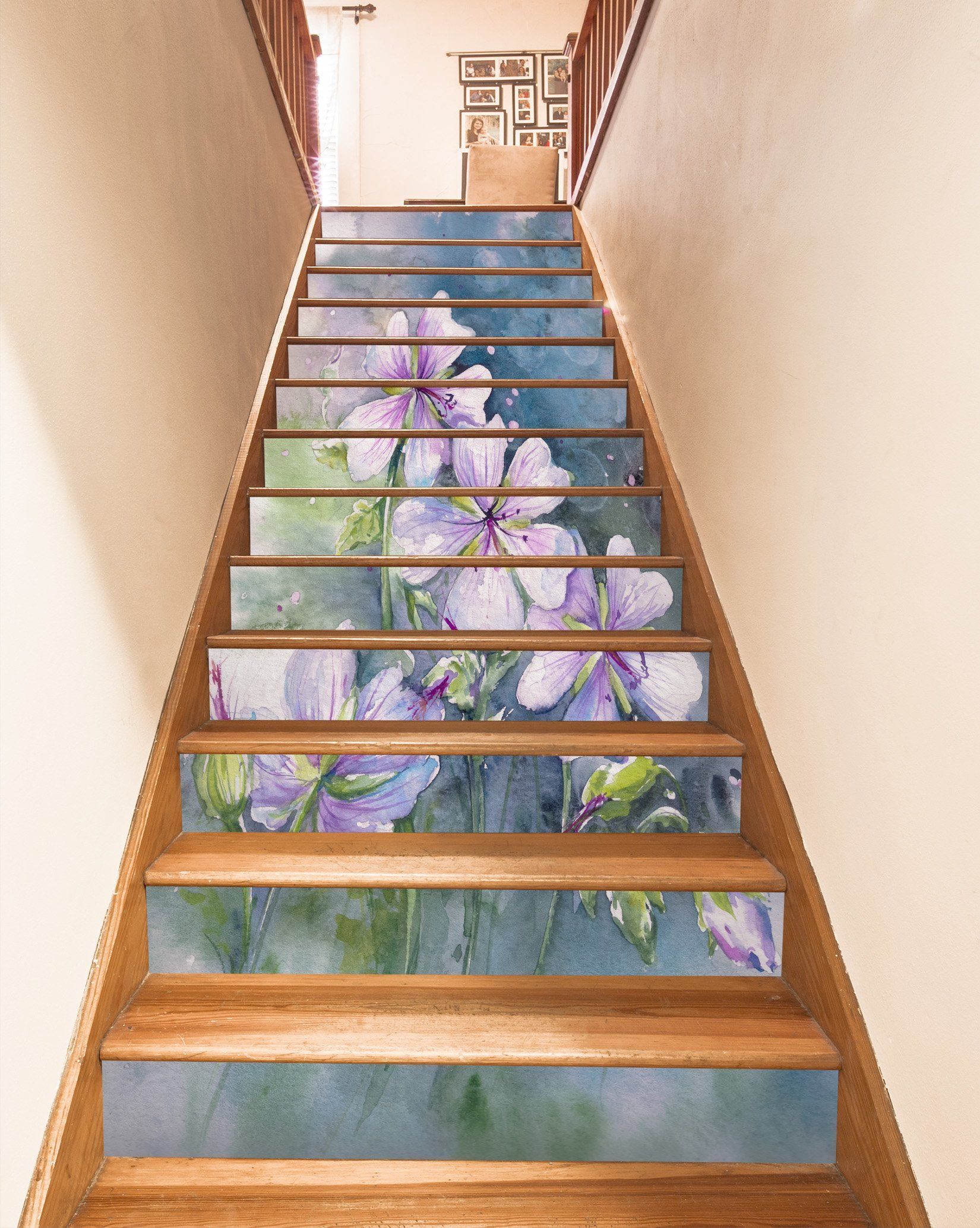 3D Flowers 3528 Stair Risers Wallpaper AJ Wallpaper 