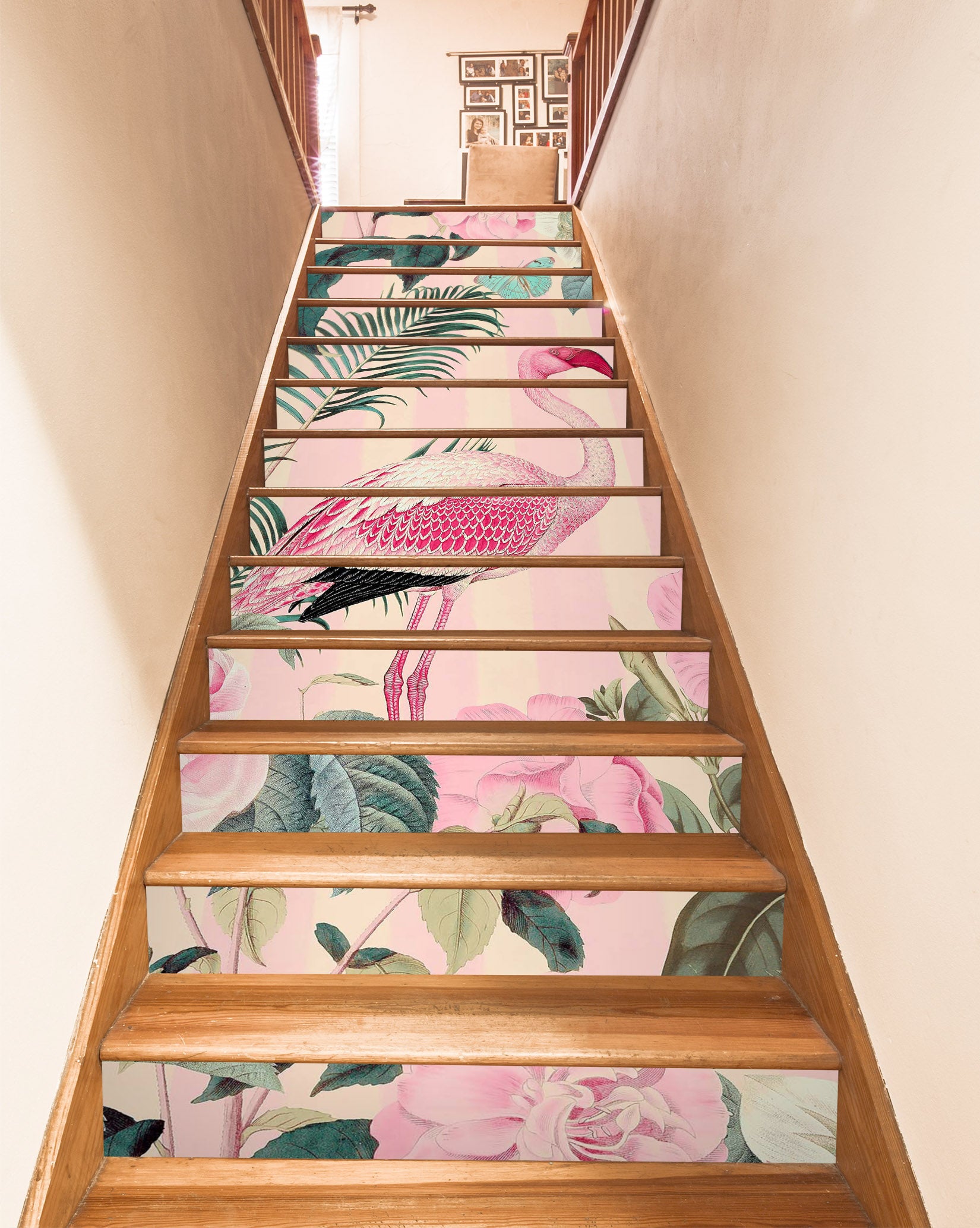 3D Flamingo Pink 109202 Andrea Haase Stair Risers