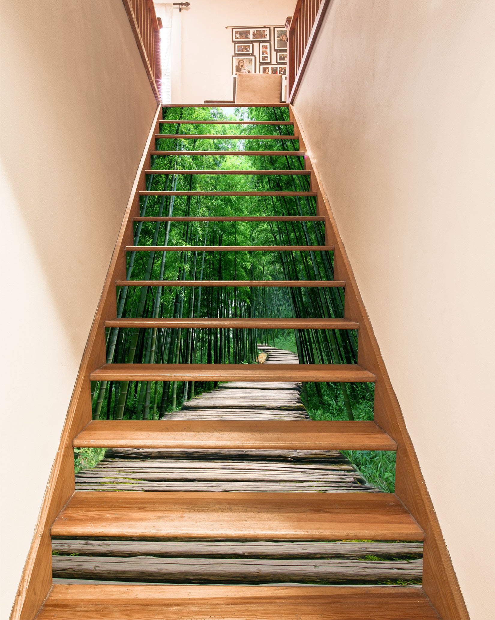 3D Green Woods 004 Stair Risers