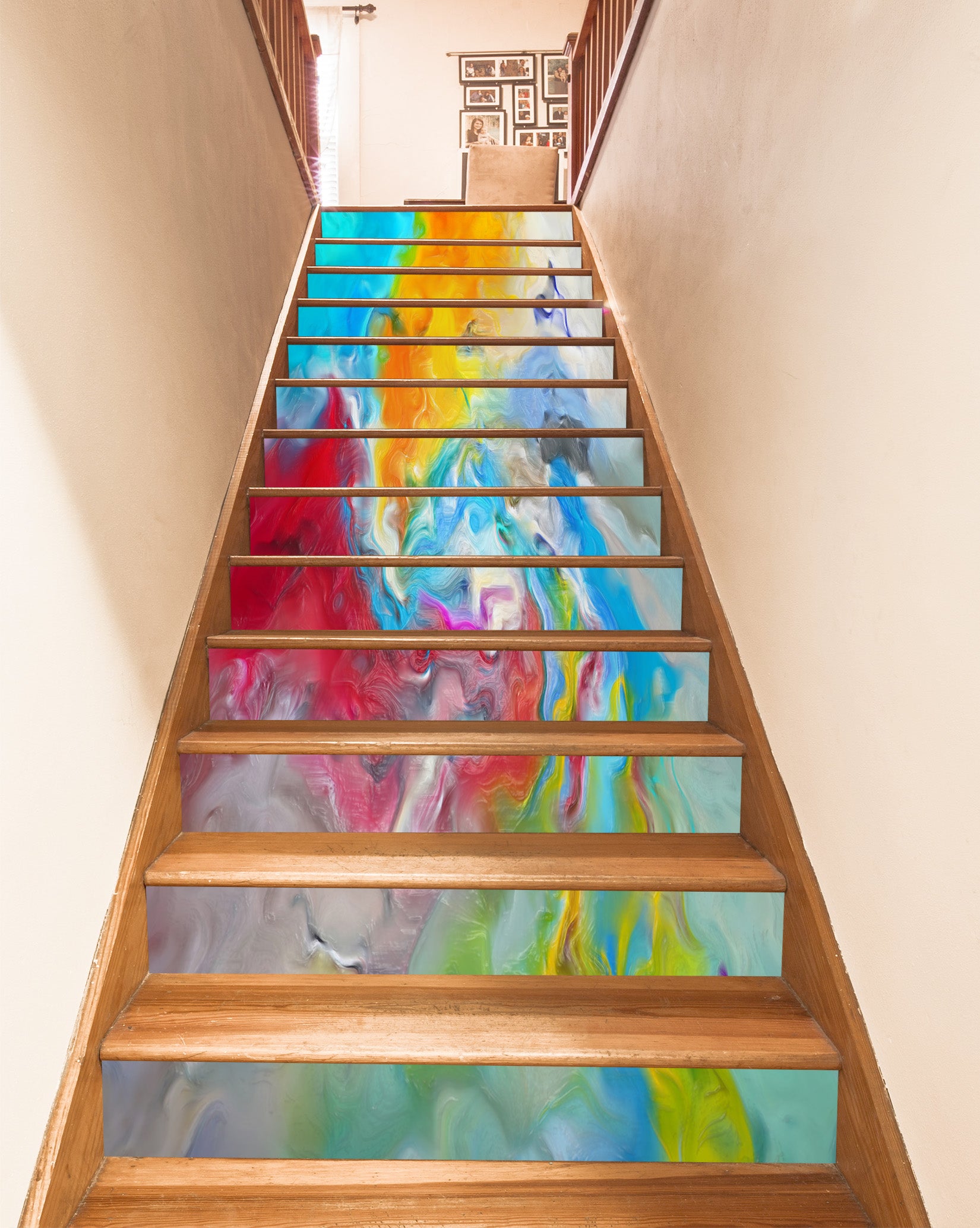 3D Color Oil Painting Distribution 553 Stair Risers