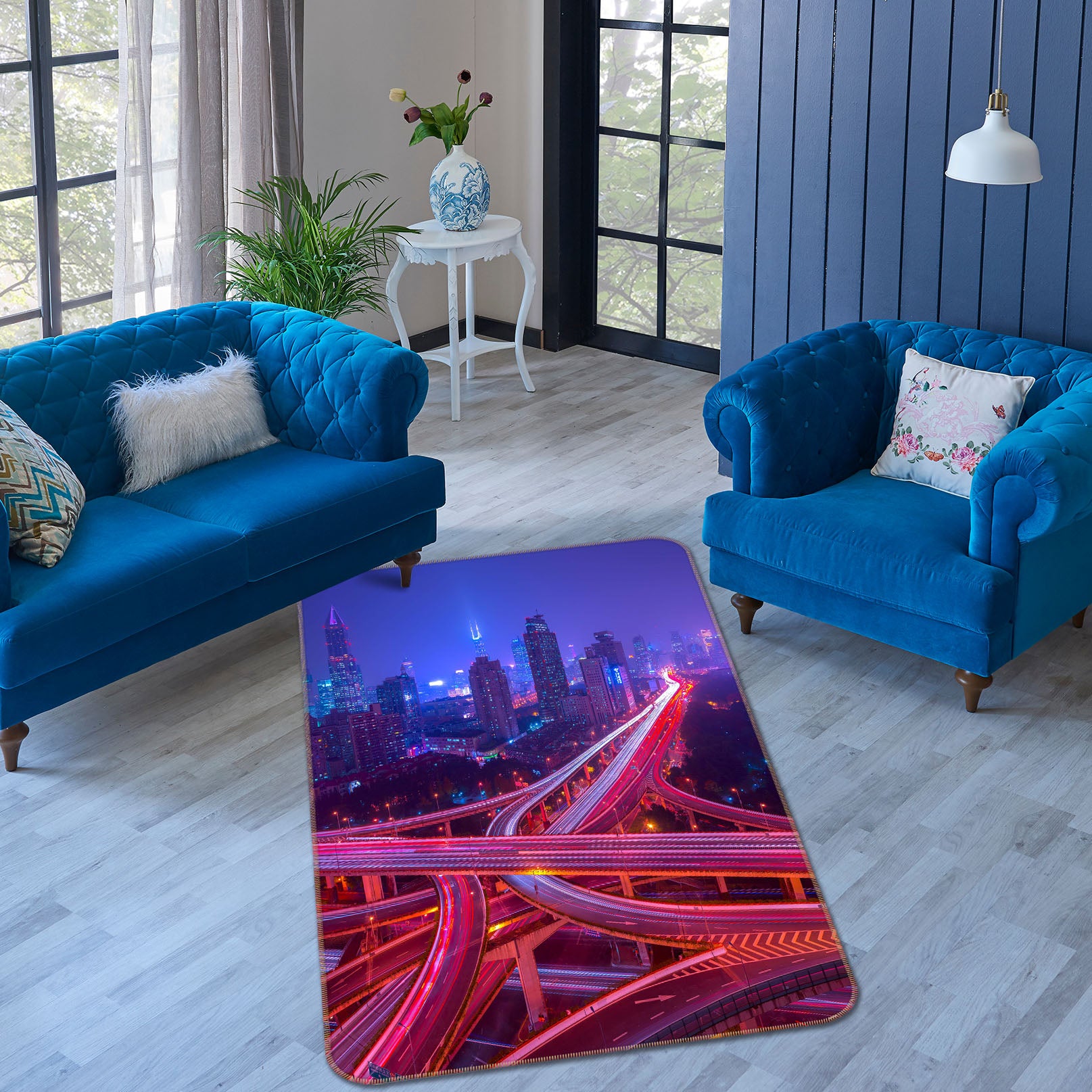 3D Traffic Road 1193 Marco Carmassi Rug Non Slip Rug Mat