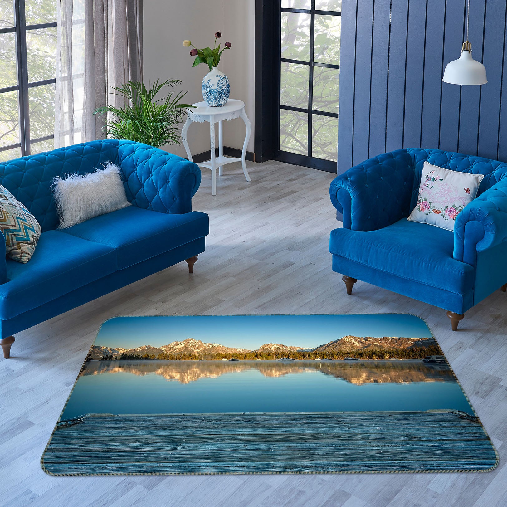 3D Mountain Peak 1105 Kathy Barefield Rug Non Slip Rug Mat