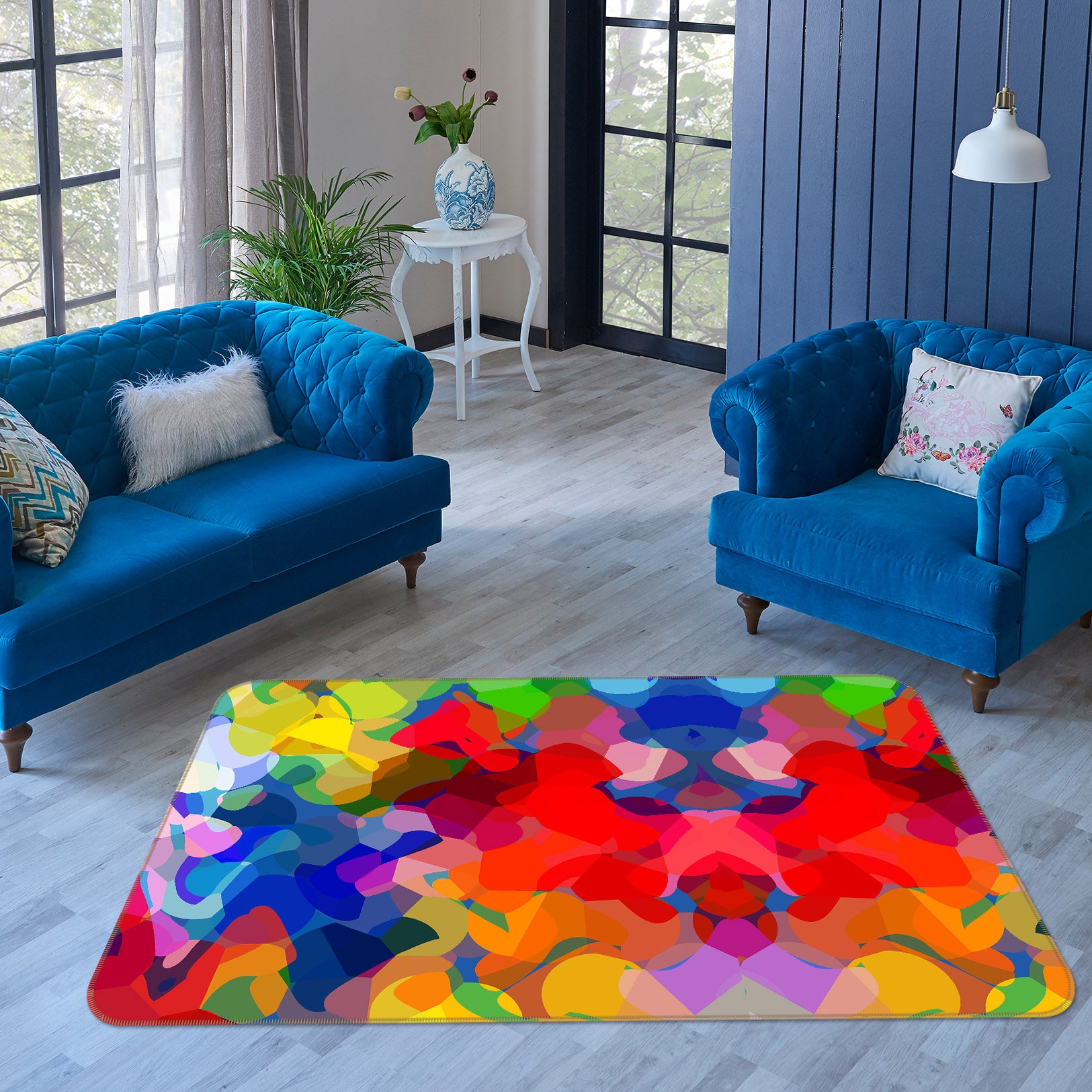 3D Colorful Pattern 1009 Shandra Smith Rug Non Slip Rug Mat