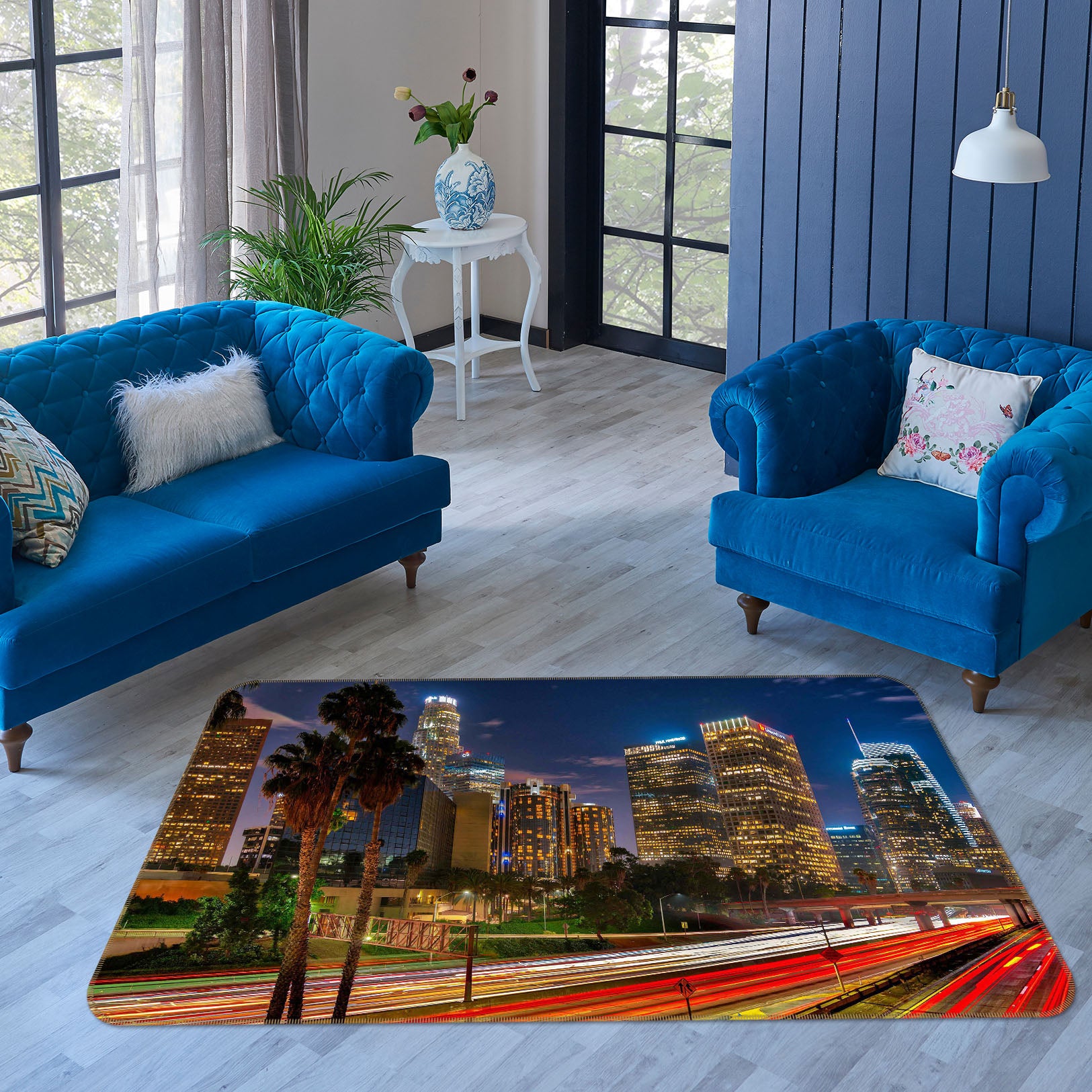 3D City Lights 1182 Marco Carmassi Rug Non Slip Rug Mat