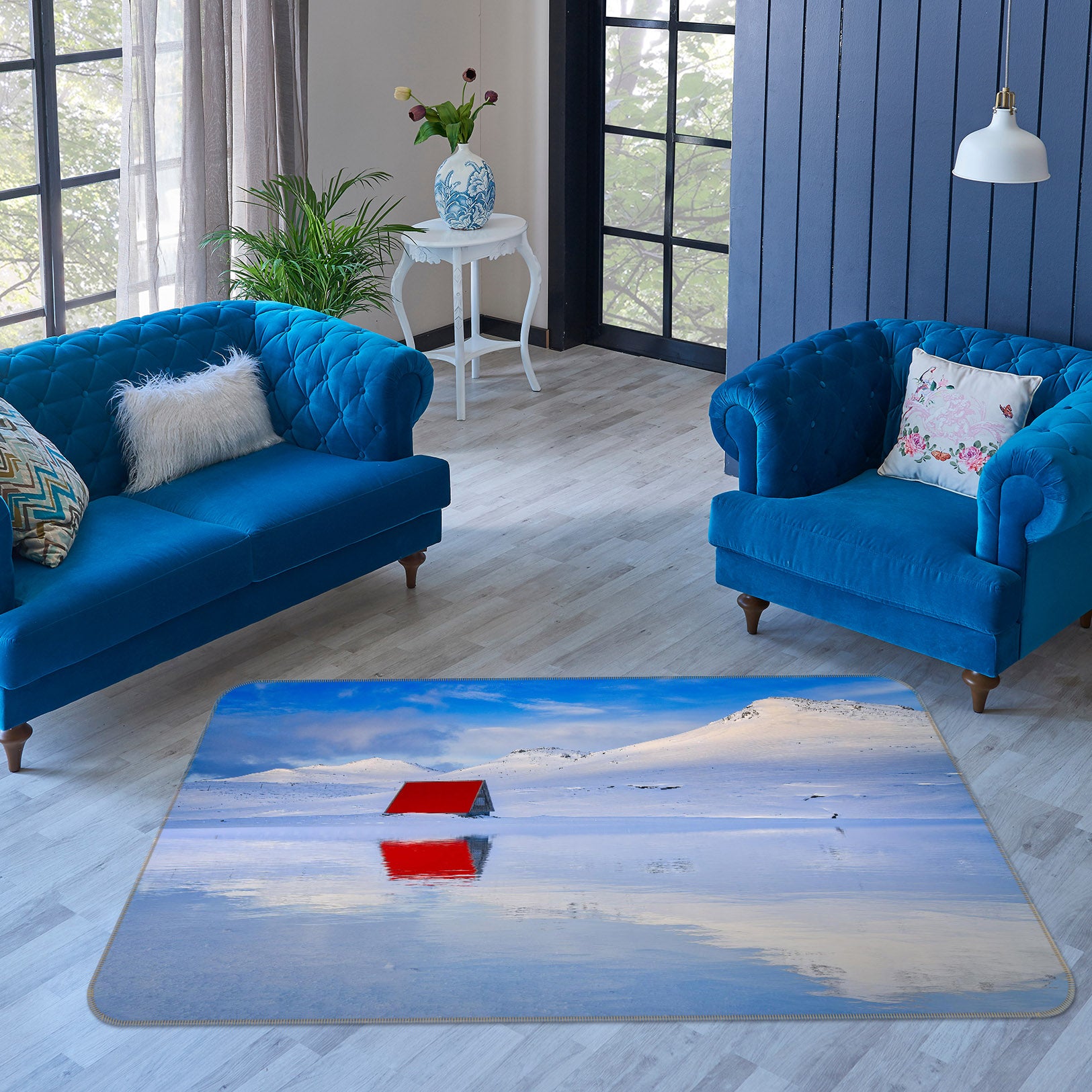 3D Snow Hut 1146 Marco Carmassi Rug Non Slip Rug Mat