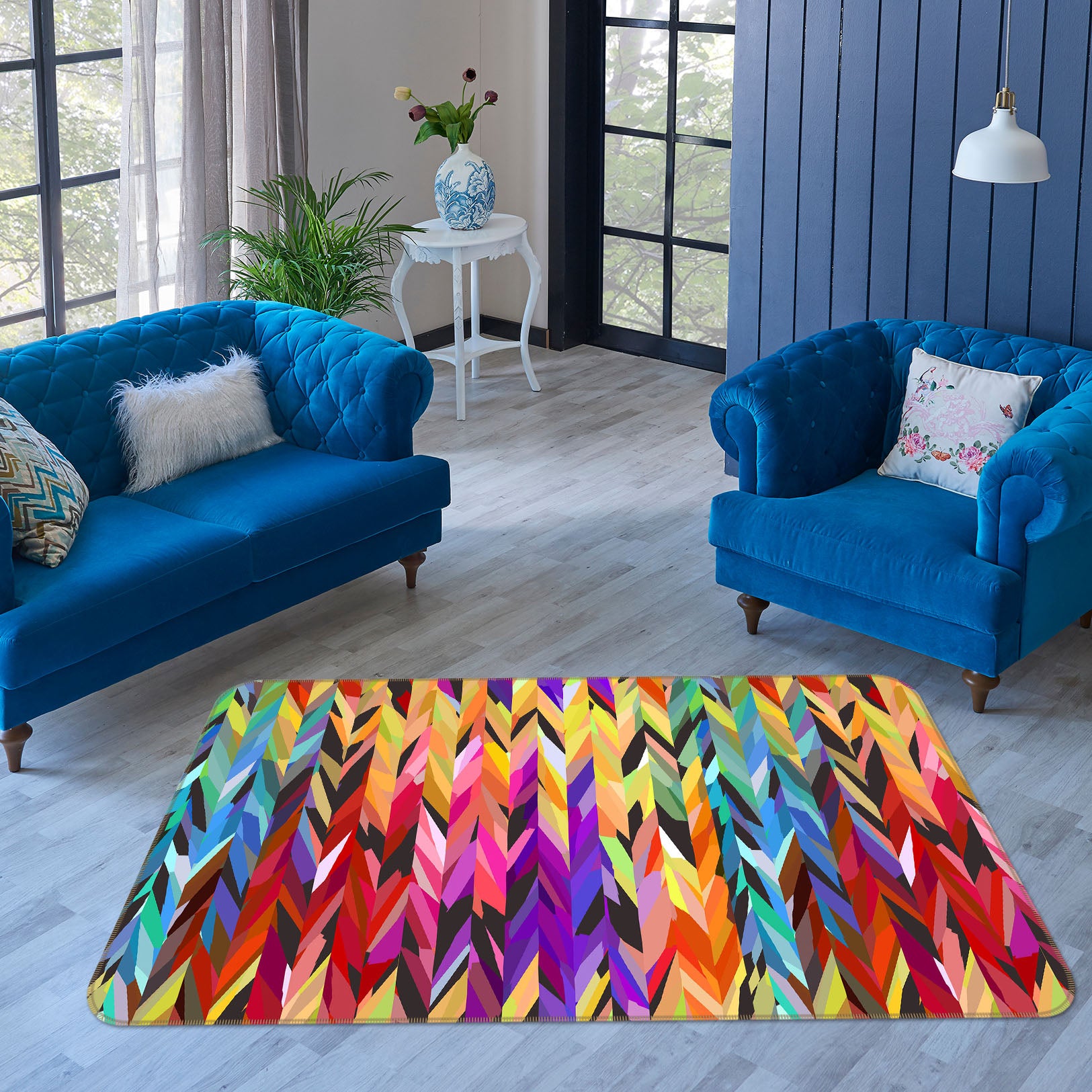 3D Colorful Pattern 1049 Shandra Smith Rug Non Slip Rug Mat