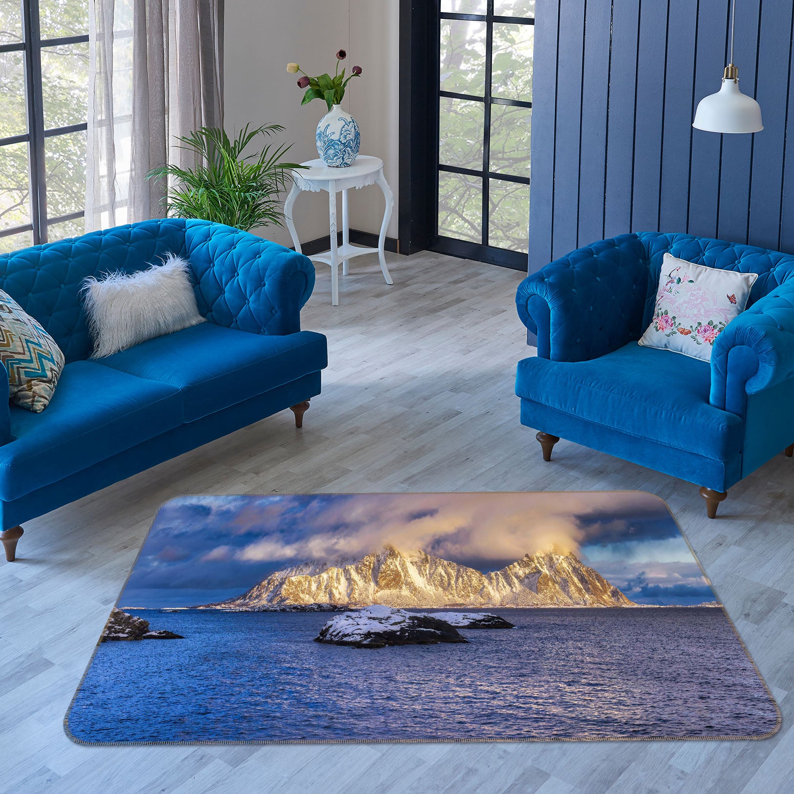 3D Iceberg Sea 1117 Marco Carmassi Rug Non Slip Rug Matt