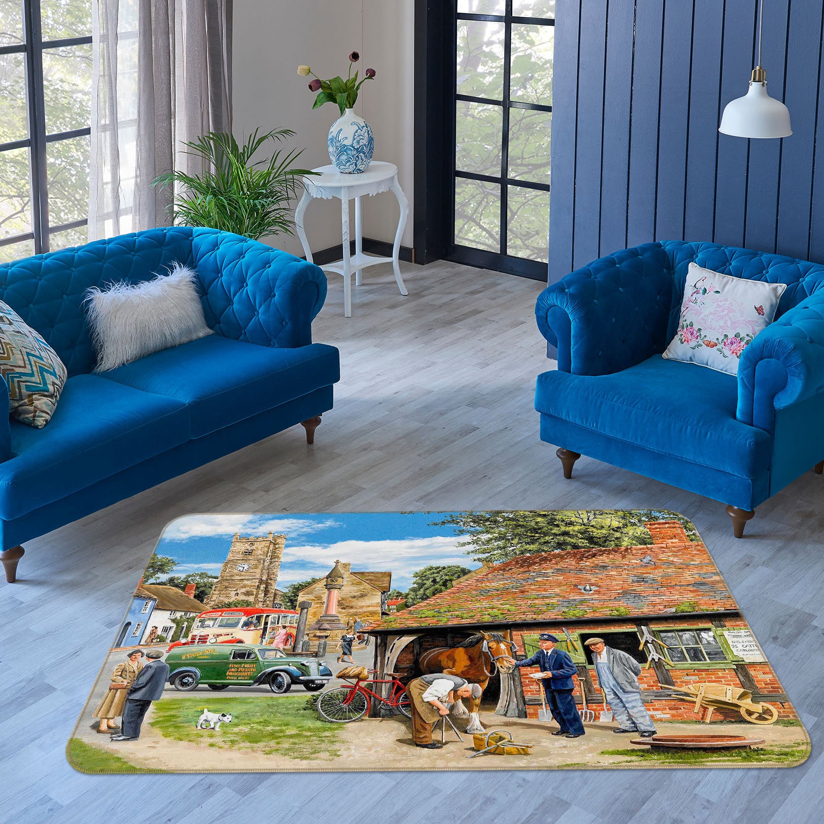 3D Letters For The Blacksmith 1084 Trevor Mitchell Rug Non Slip Rug Mat