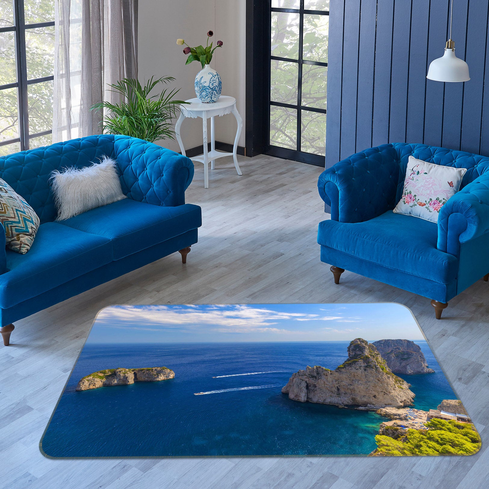 3D Canyon Sea 1062 Marco Carmassi Rug Non Slip Rug Mat