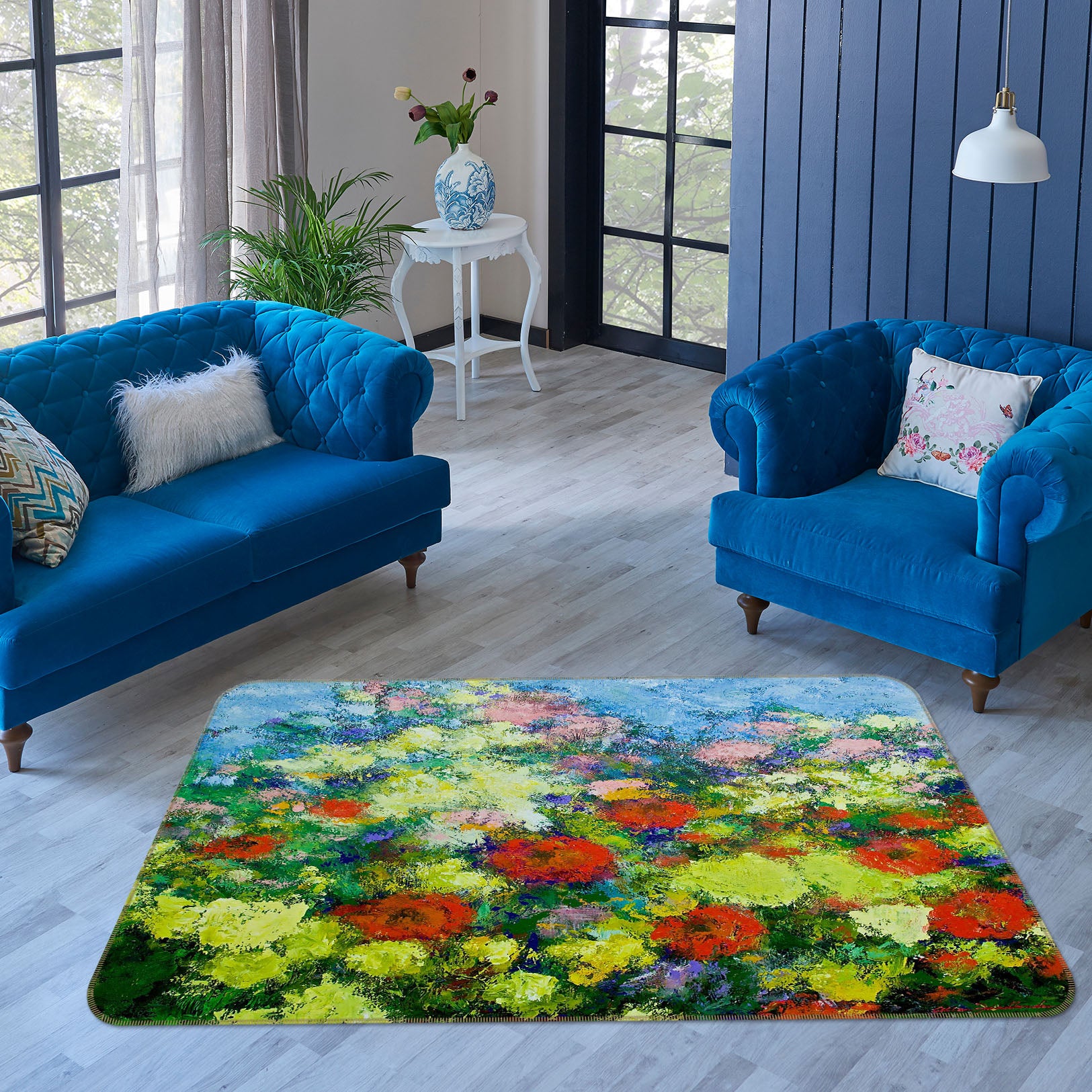 3D Garden Shower 1061 Allan P. Friedlander Rug Non Slip Rug Mat