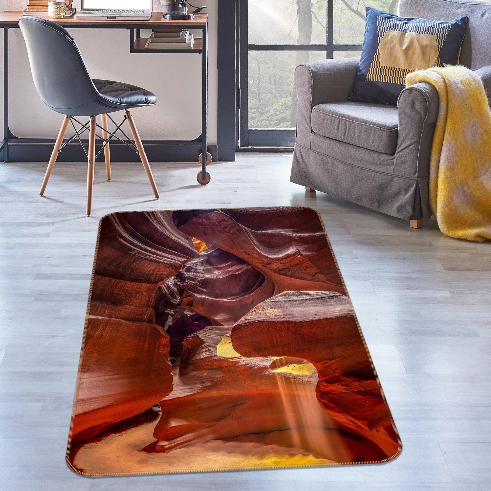 3D Gold Sand 1112 Marco Carmassi Rug Non Slip Rug Mat