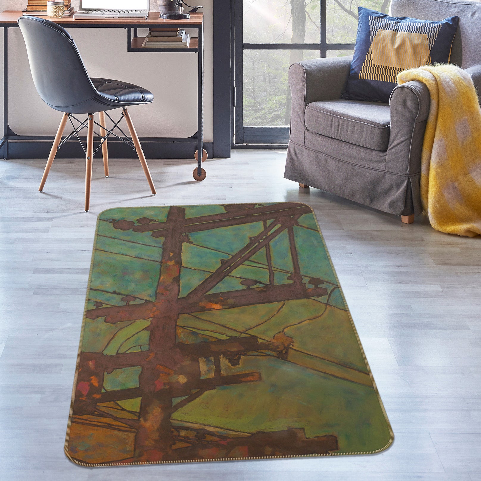 3D Quiet Night 3013 Allan P. Friedlander Rug Non Slip Rug Mat
