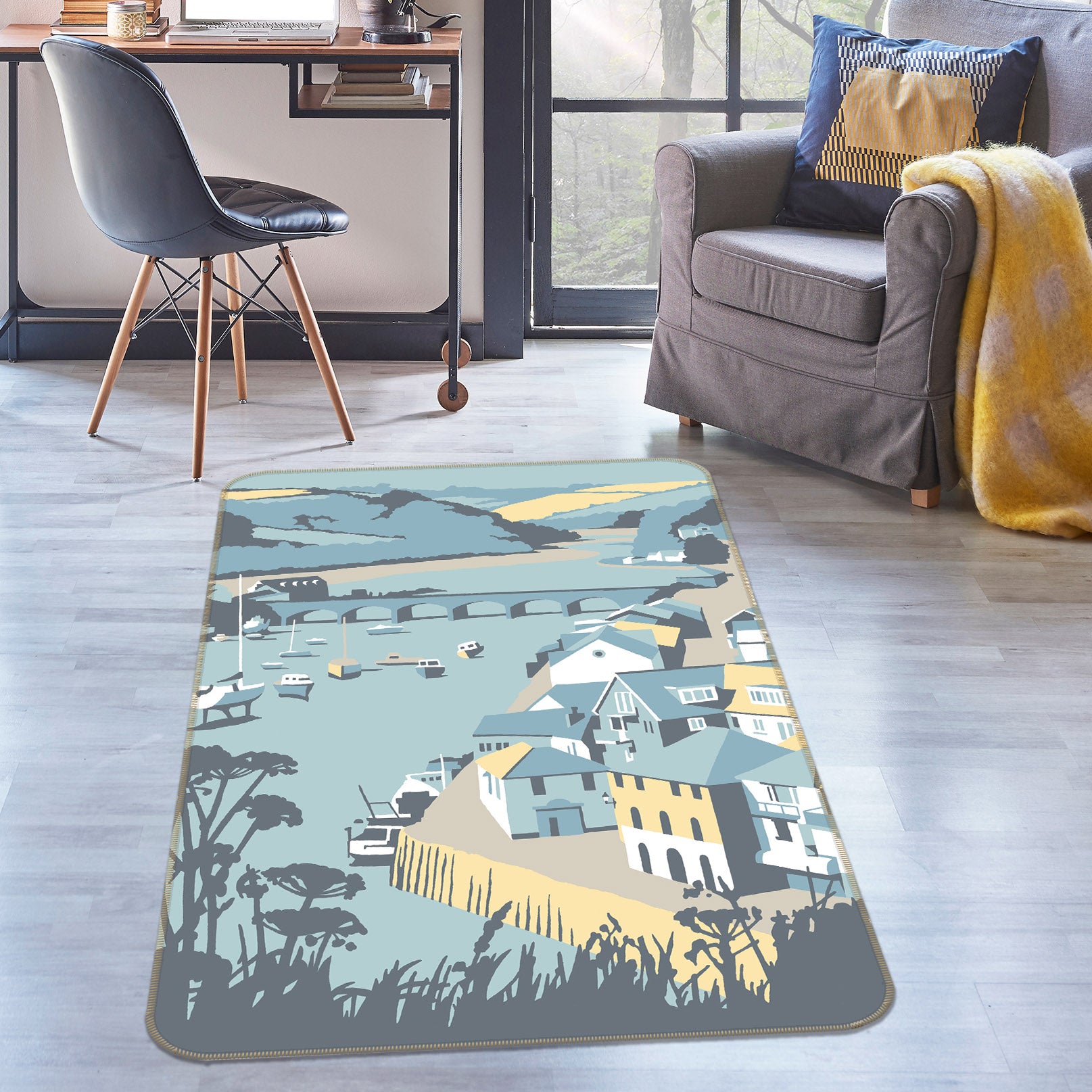 3D Looe 1118 Steve Read Rug Non Slip Rug Mat