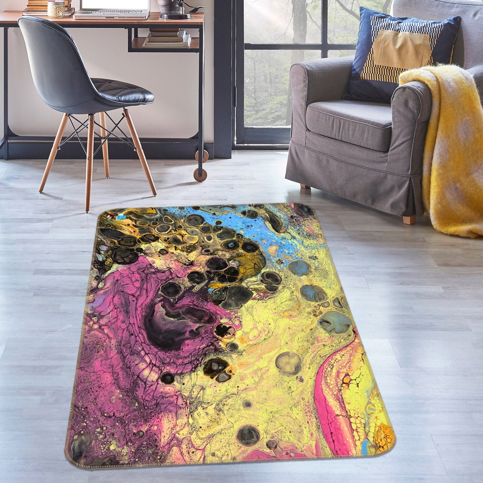 3D Colorful Texture 40029 Valerie Latrice Rug Non Slip Rug Mat
