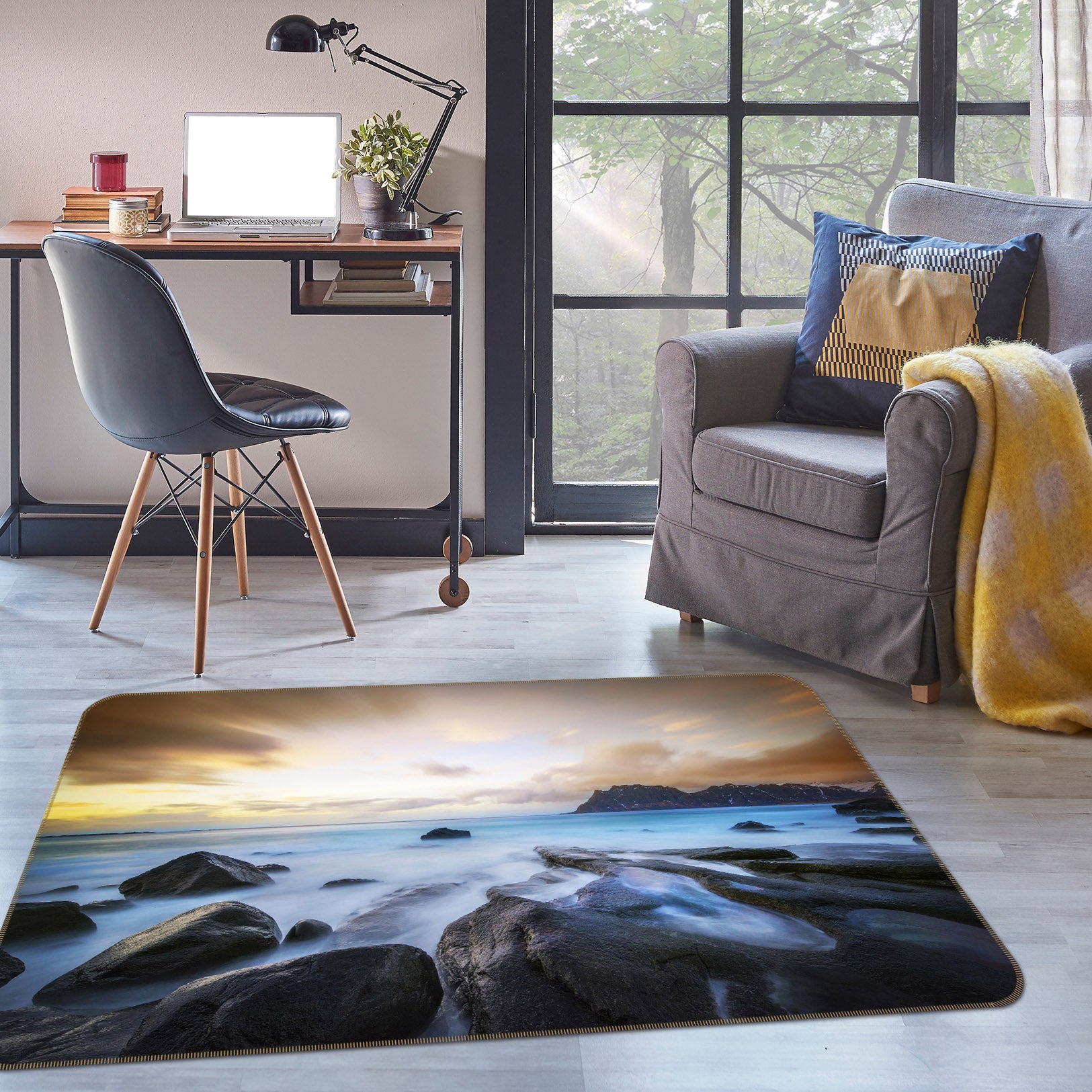 3D Sea Of Stones 1132 Marco Carmassi Rug Non Slip Rug Mat