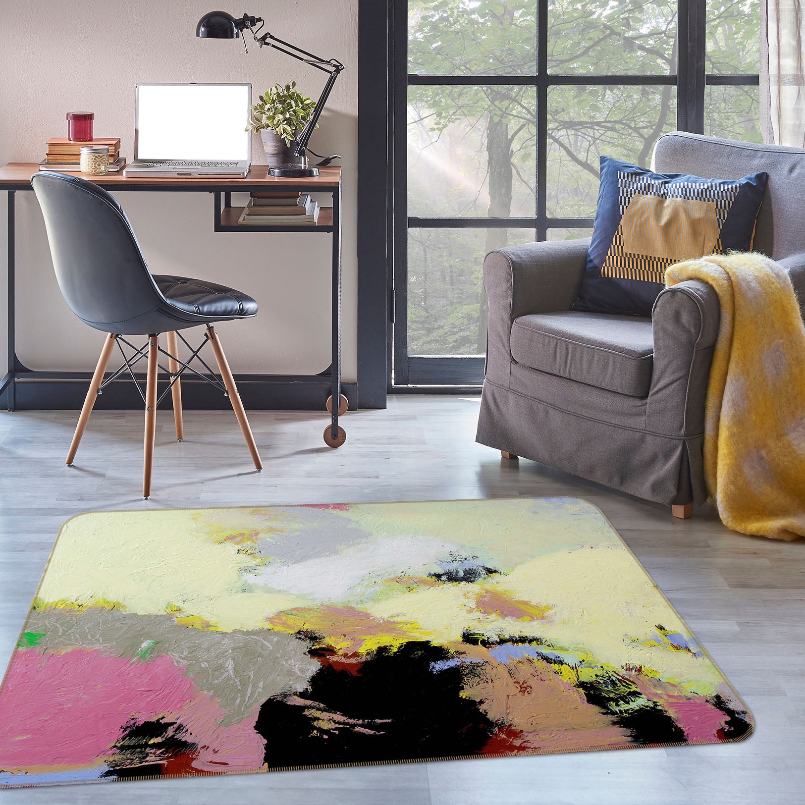 3D Abstract Oil Painting 1091 Allan P. Friedlander Rug Non Slip Rug Mat