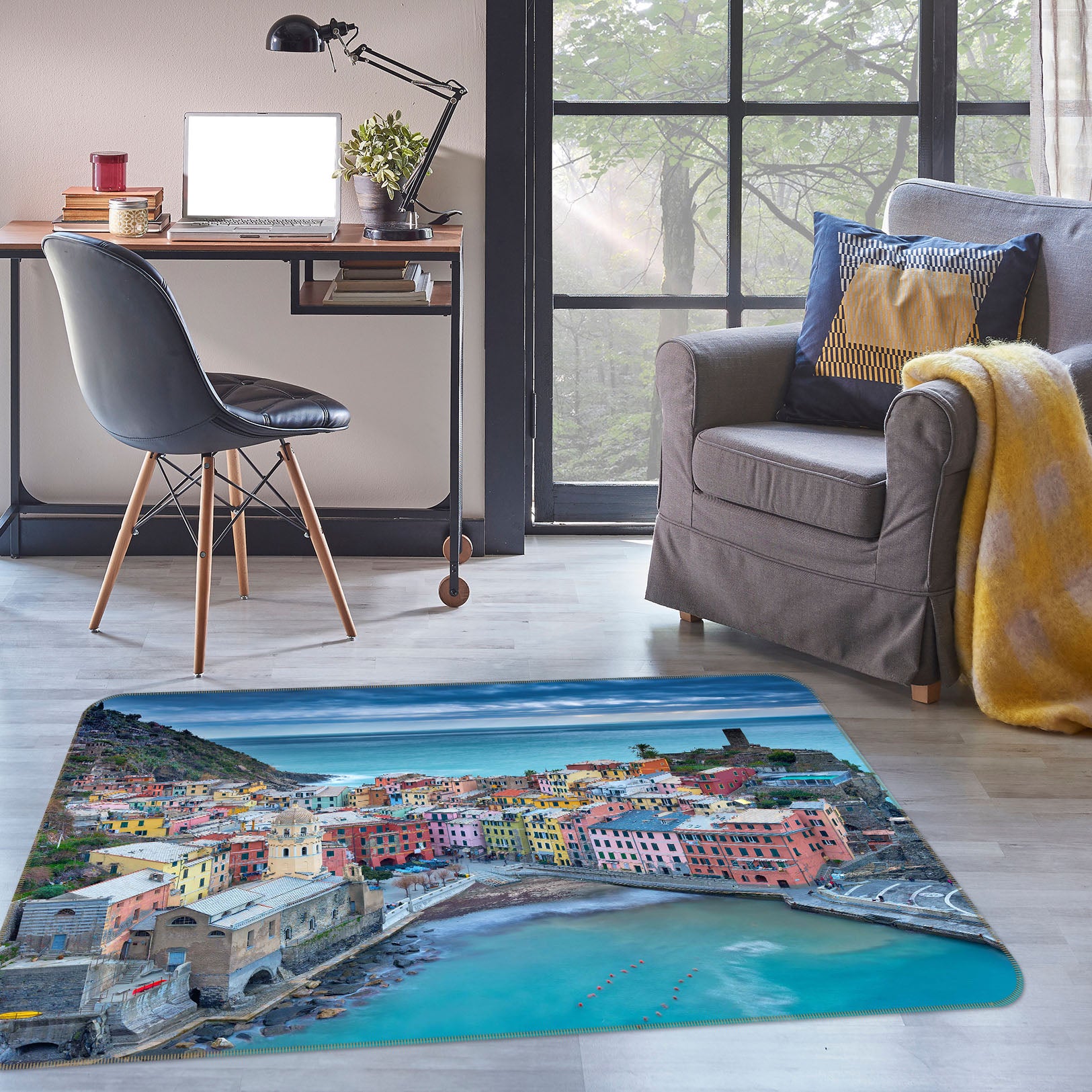 3D Water City 1184 Marco Carmassi Rug Non Slip Rug Mat