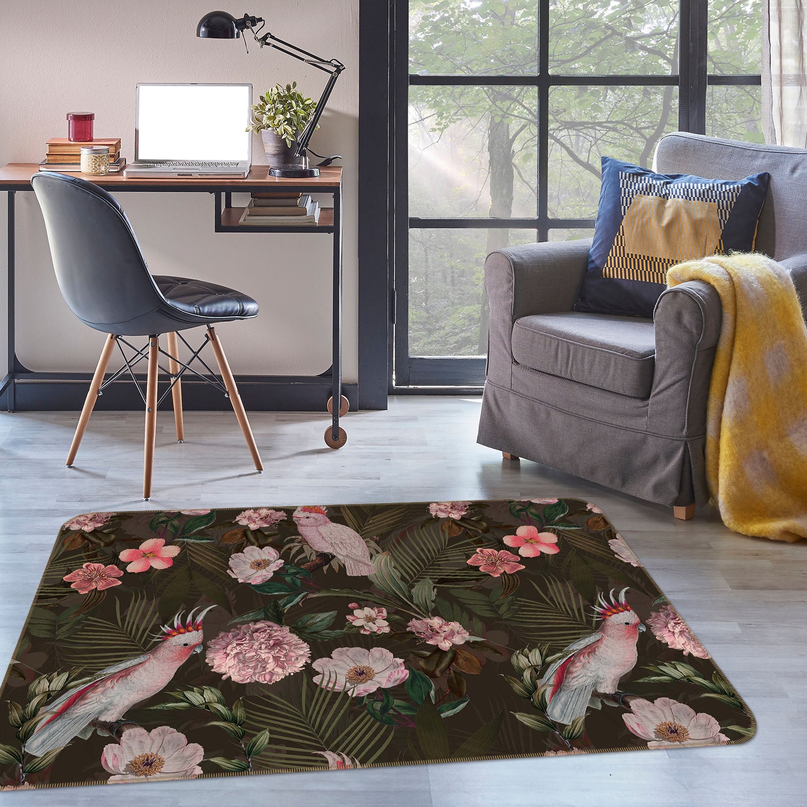 3D Rose Manor 130 Uta Naumann Rug Non Slip Rug Mat