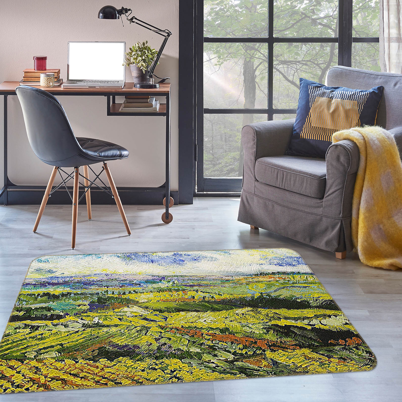 3D Rural Scenery 1014 Allan P. Friedlander Rug Non Slip Rug Mat