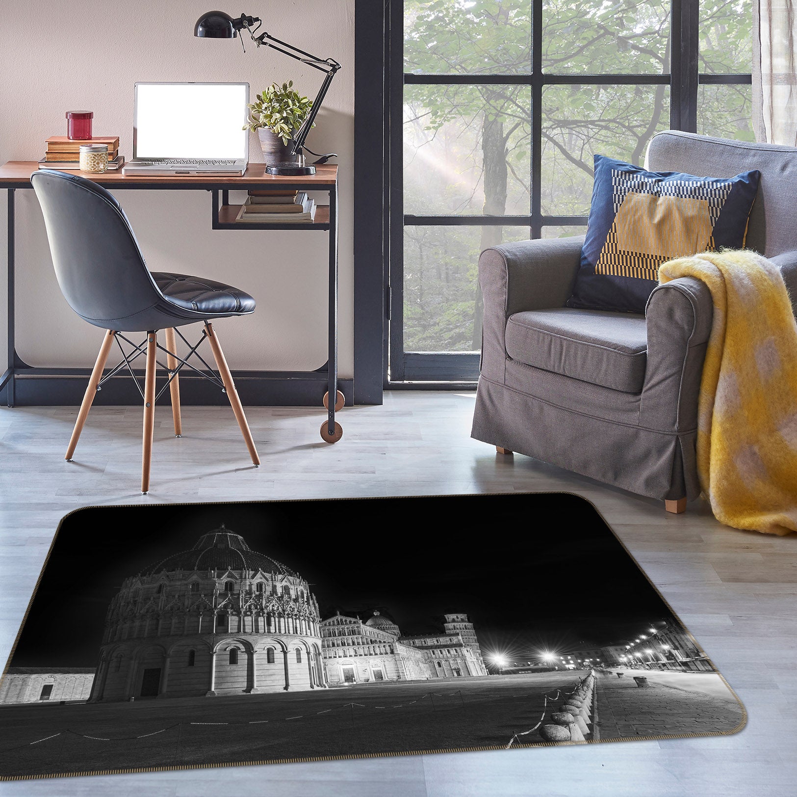 3D Castle At Night 1154 Marco Carmassi Rug Non Slip Rug Mat