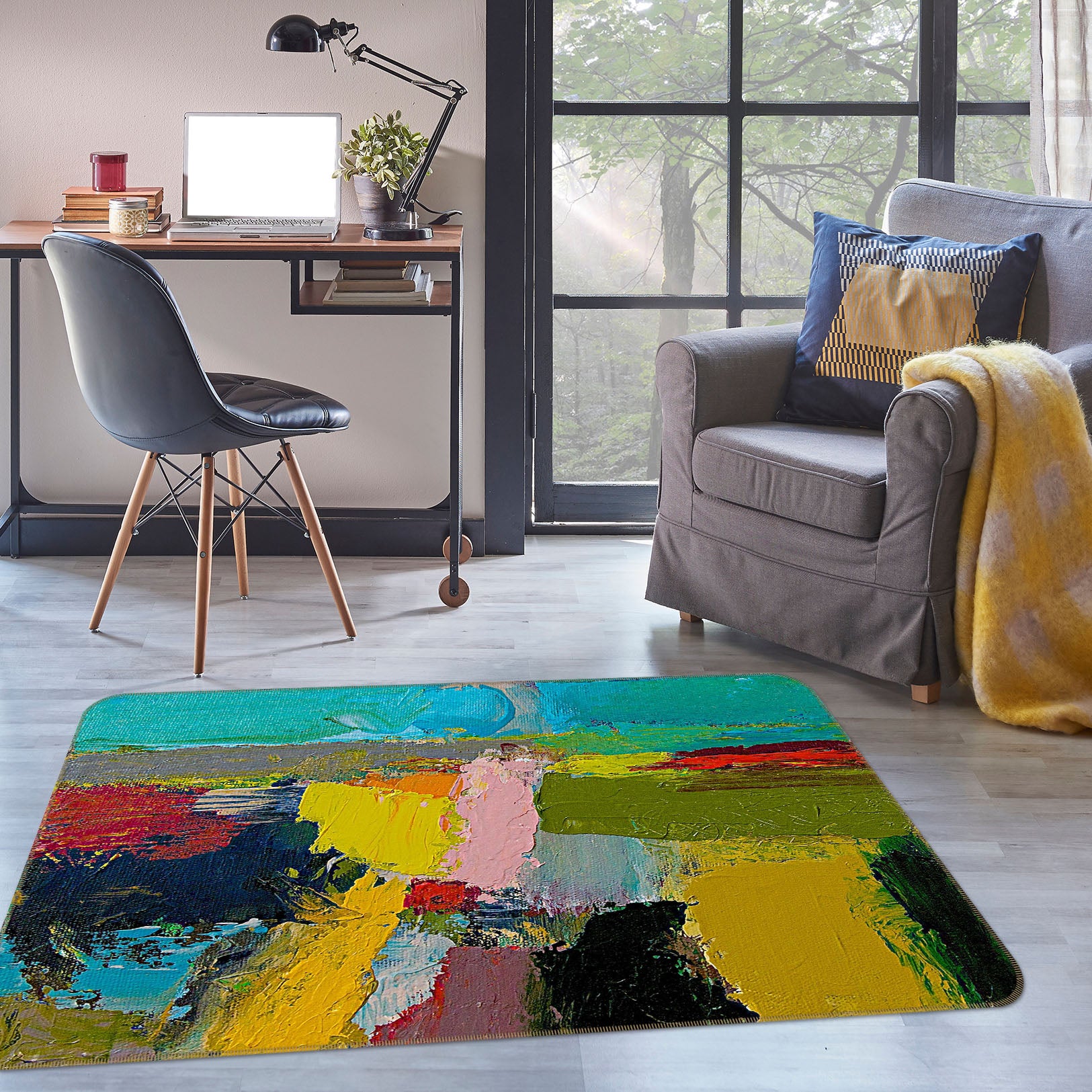 3D Color Painting 1060 Allan P. Friedlander Rug Non Slip Rug Mat