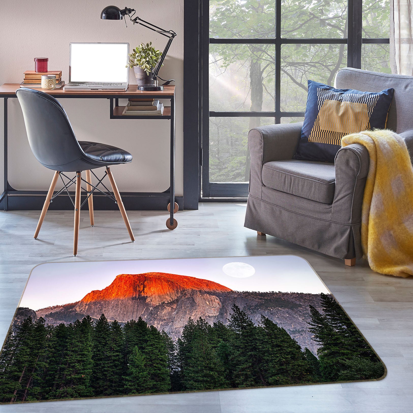 3D Red Valley 1174 Marco Carmassi Rug Non Slip Rug Mat