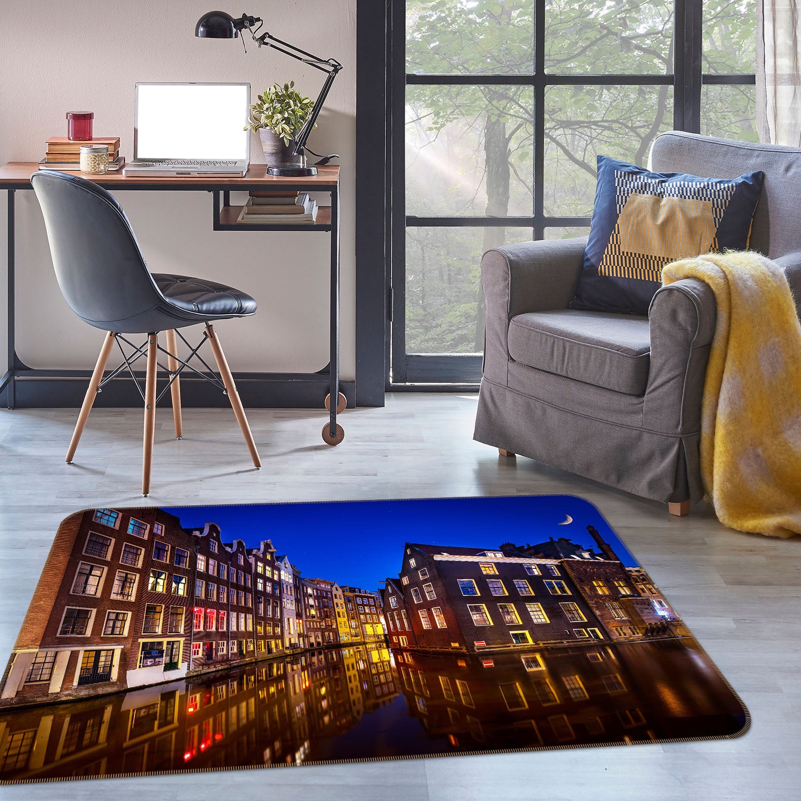 3D Silent City 1051 Marco Carmassi Rug Non Slip Rug Mat