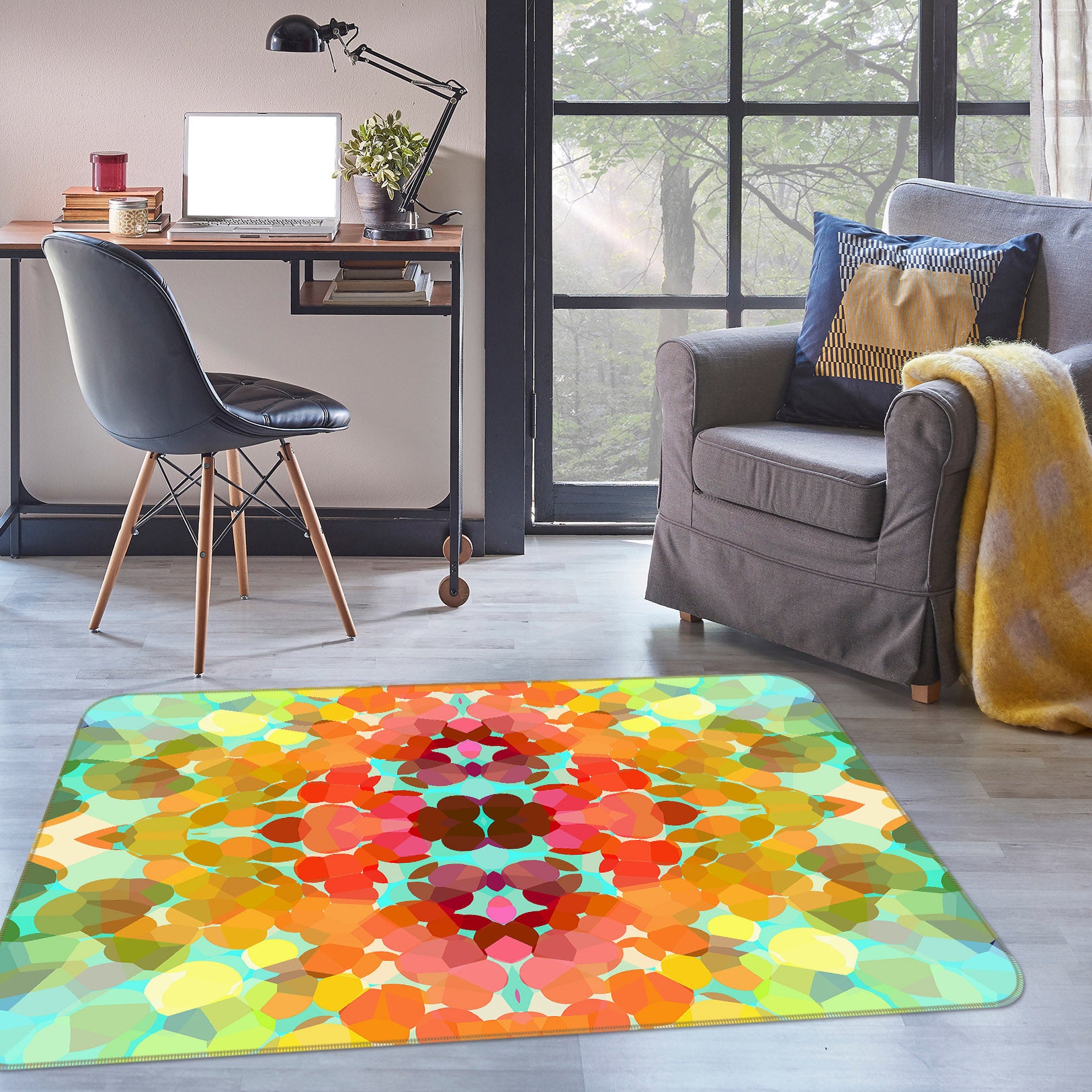 3D Swim Colors 71023 Shandra Smith Rug Non Slip Rug Mat