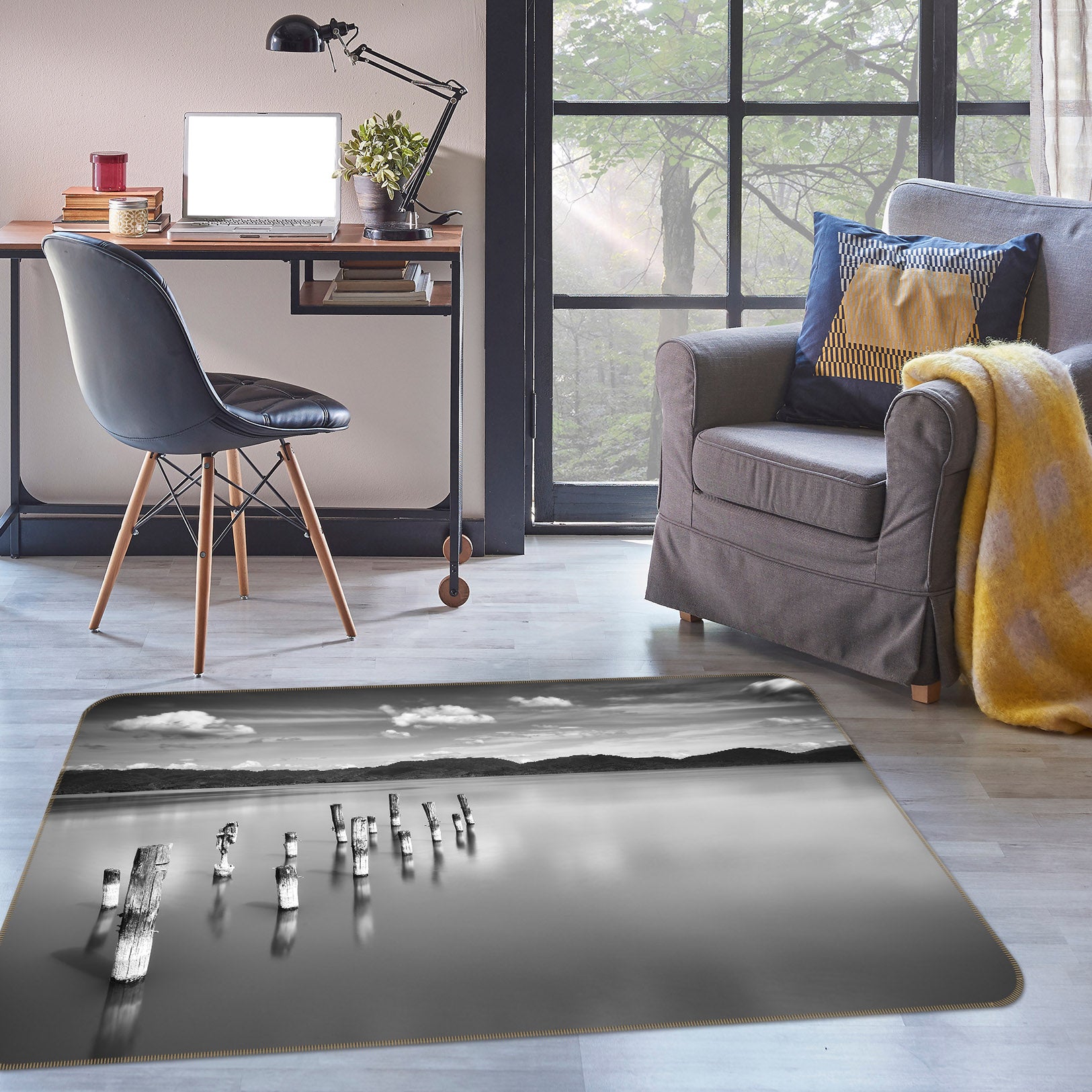 3D Still Water 1150 Marco Carmassi Rug Non Slip Rug Mat