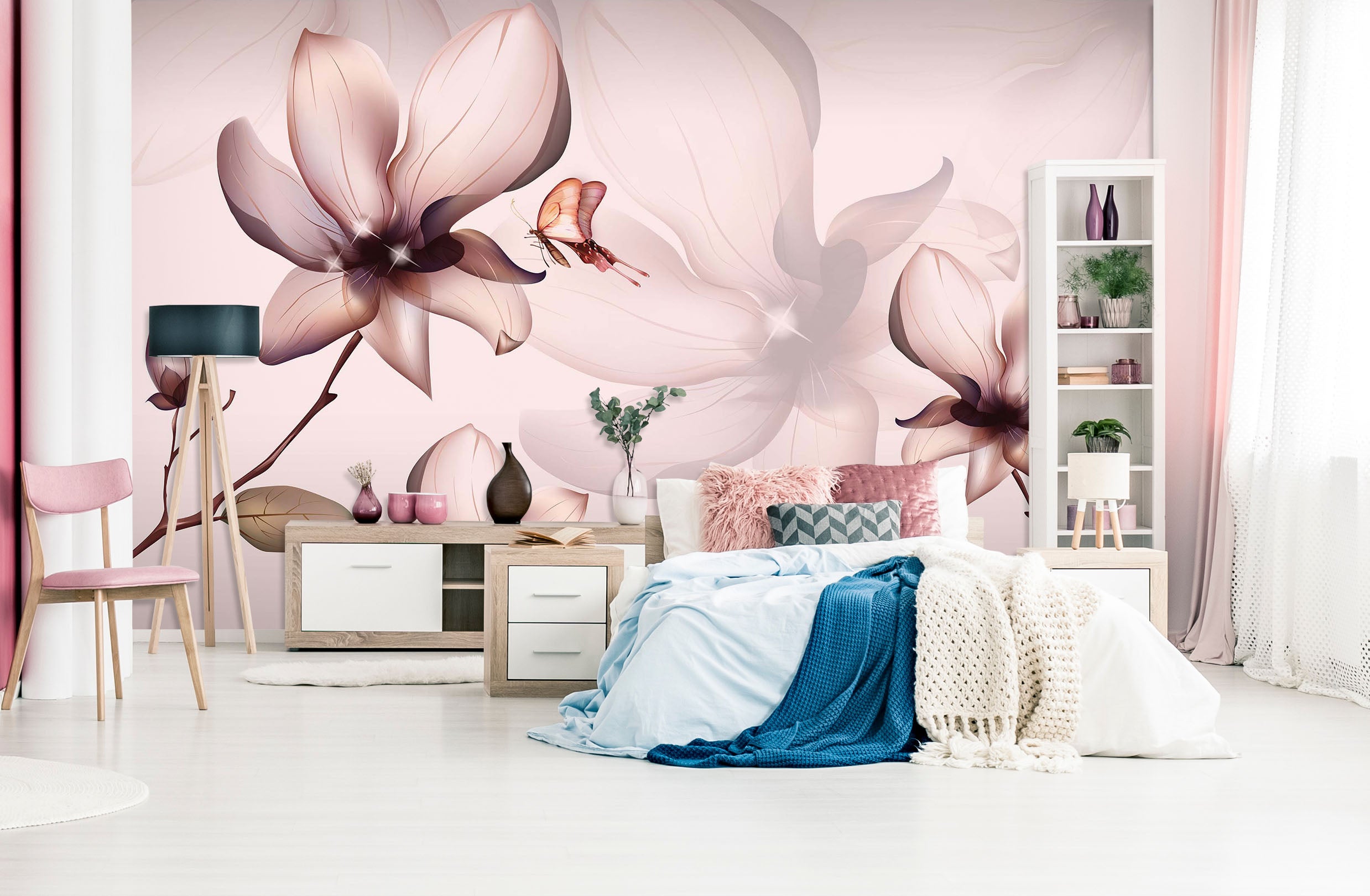 3D Transparent Petals 1710 Wall Murals