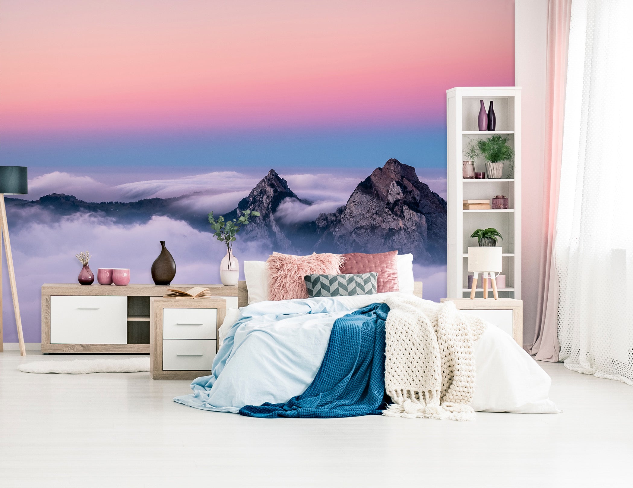 3D Mountain Cloud 57119 Wall Murals