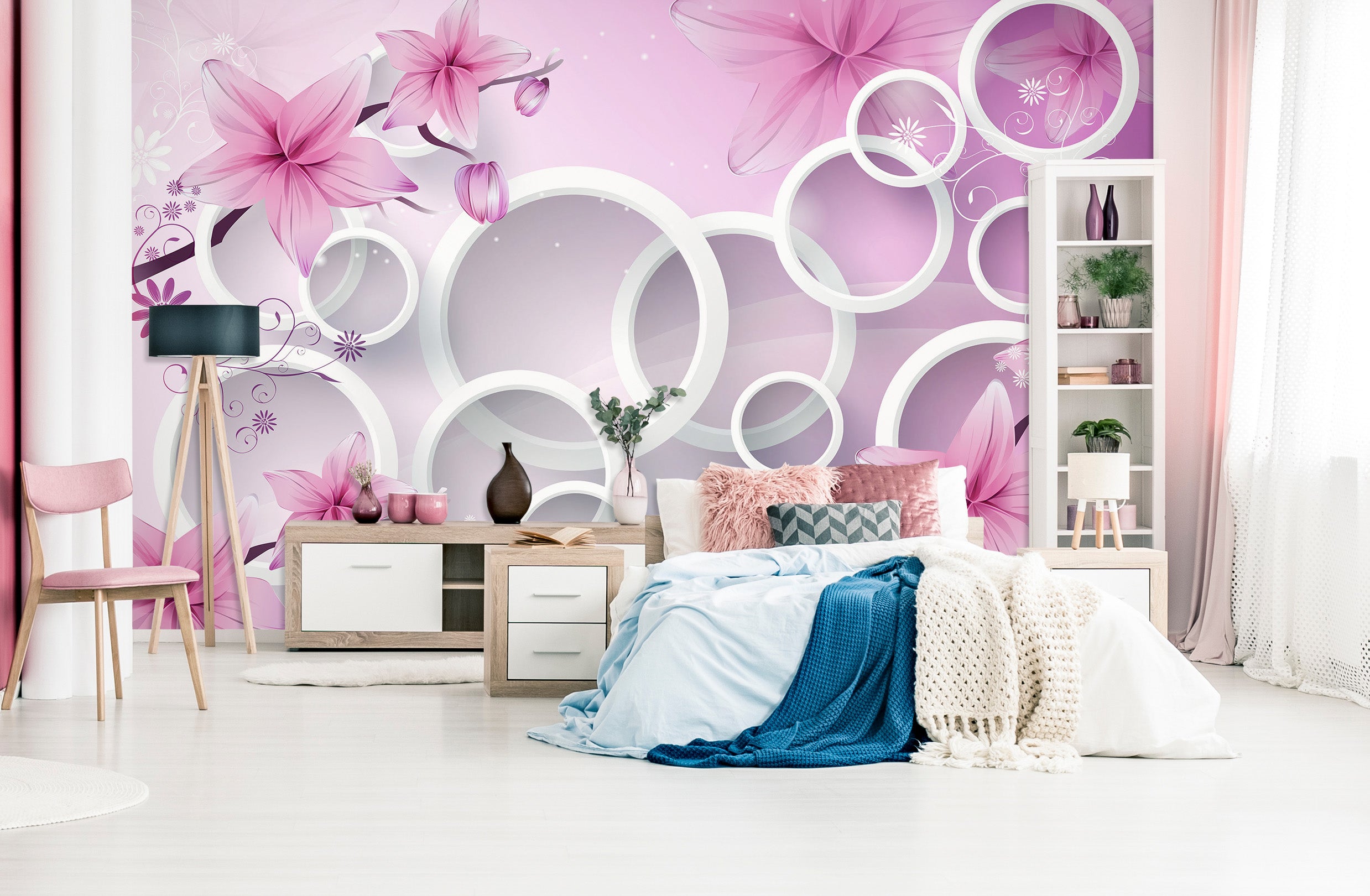3D Peach Blossom 1617 Wall Murals