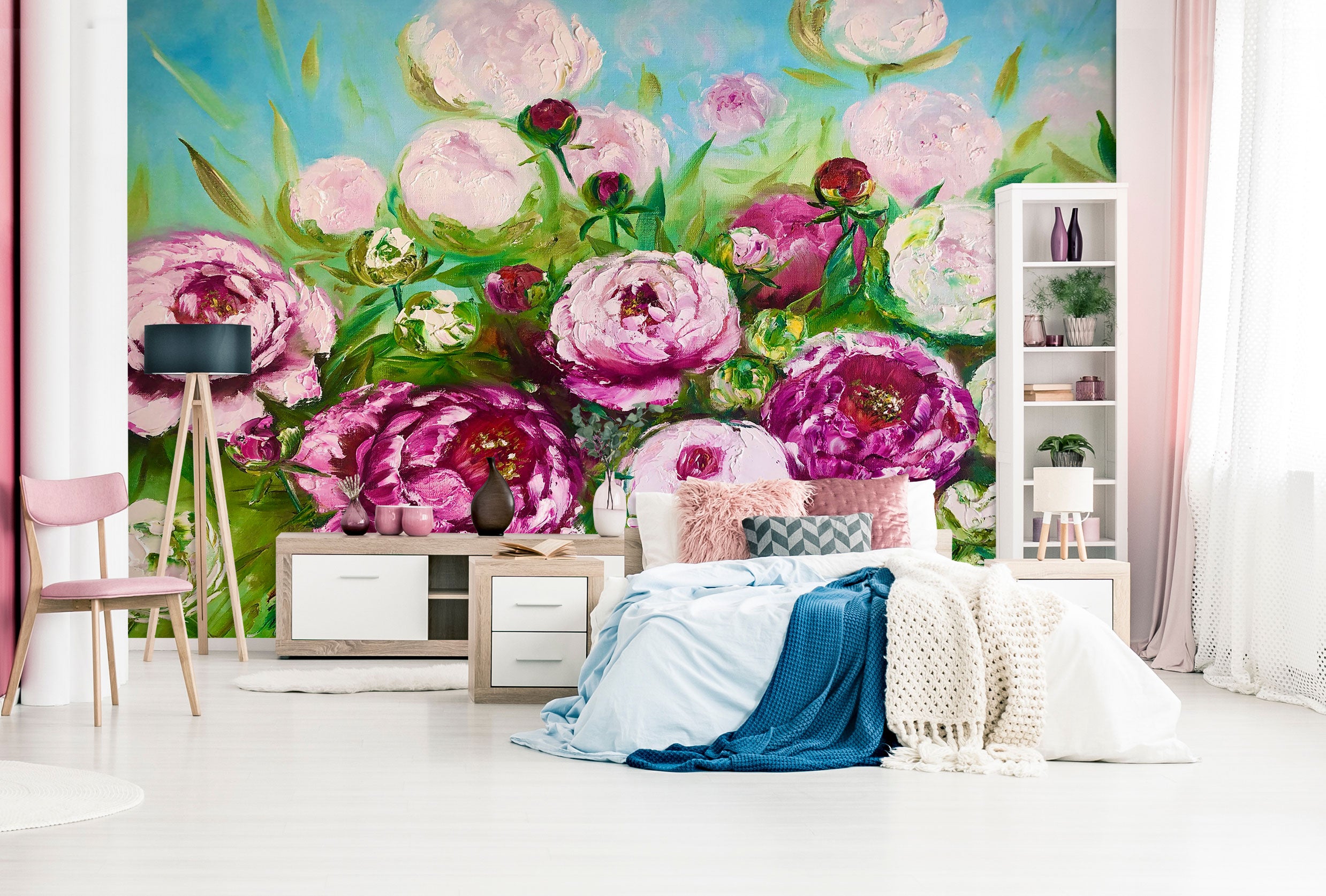 3D Pink Bouquet 105 Skromova Marina Wall Mural Wall Murals