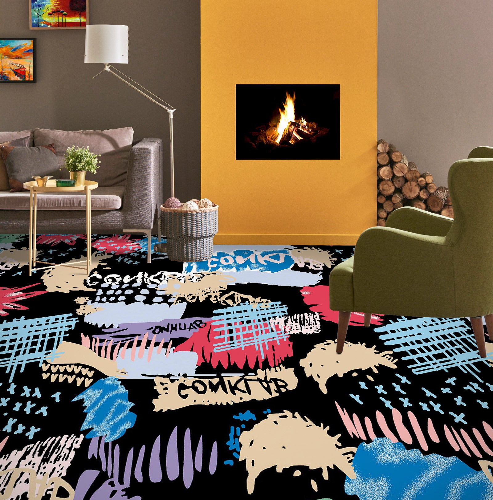 3D Funny Doodle 1192 Floor Mural  Wallpaper Murals Self-Adhesive Removable Print Epoxy