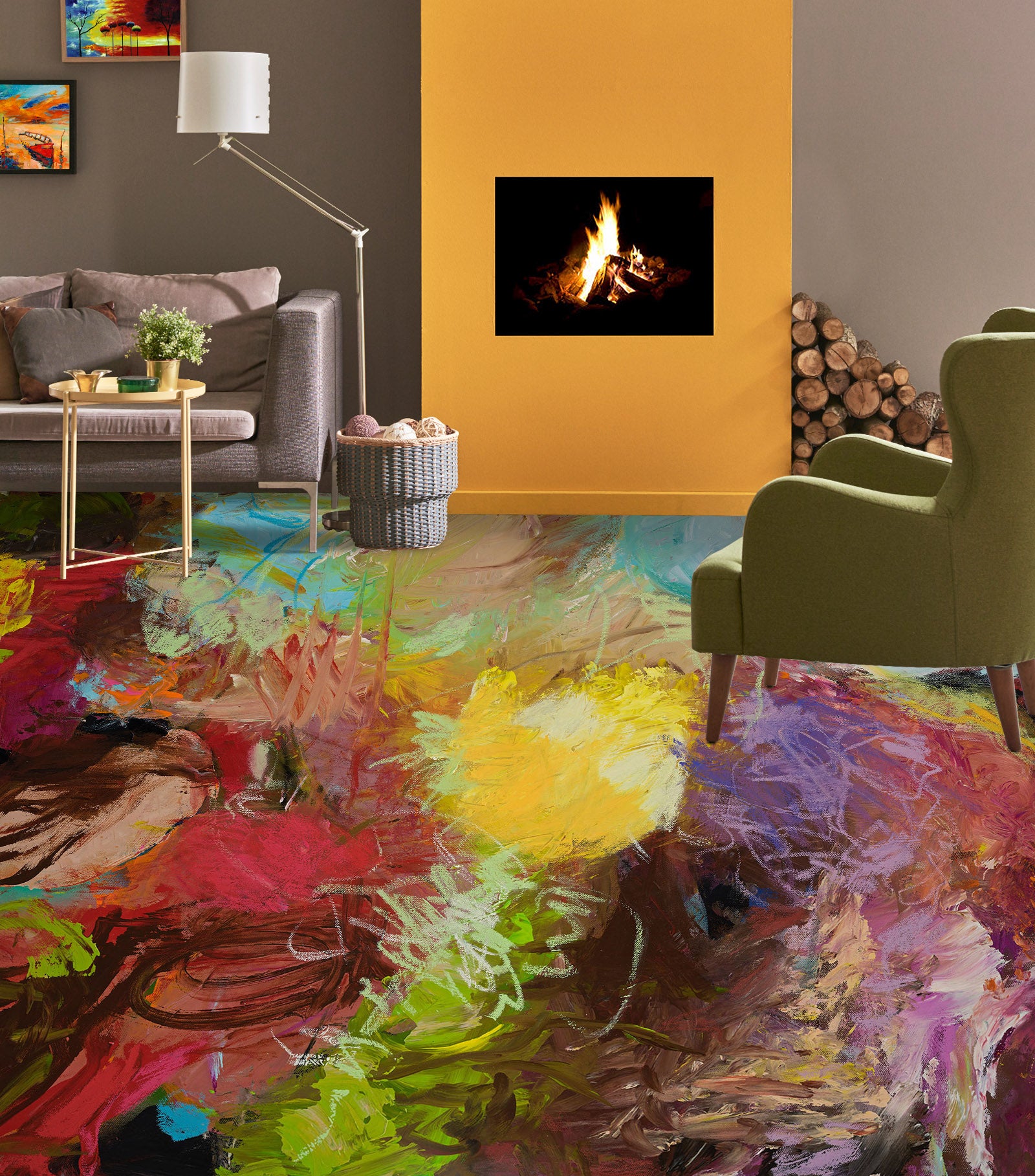 3D Colorful Texture 9936 Allan P. Friedlander Floor Mural  Wallpaper Murals Self-Adhesive Removable Print Epoxy