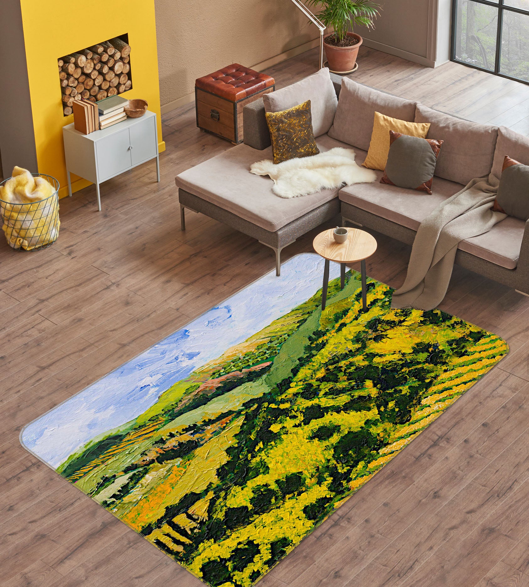 3D Deep Valley 1055 Allan P. Friedlander Rug Non Slip Rug Mat
