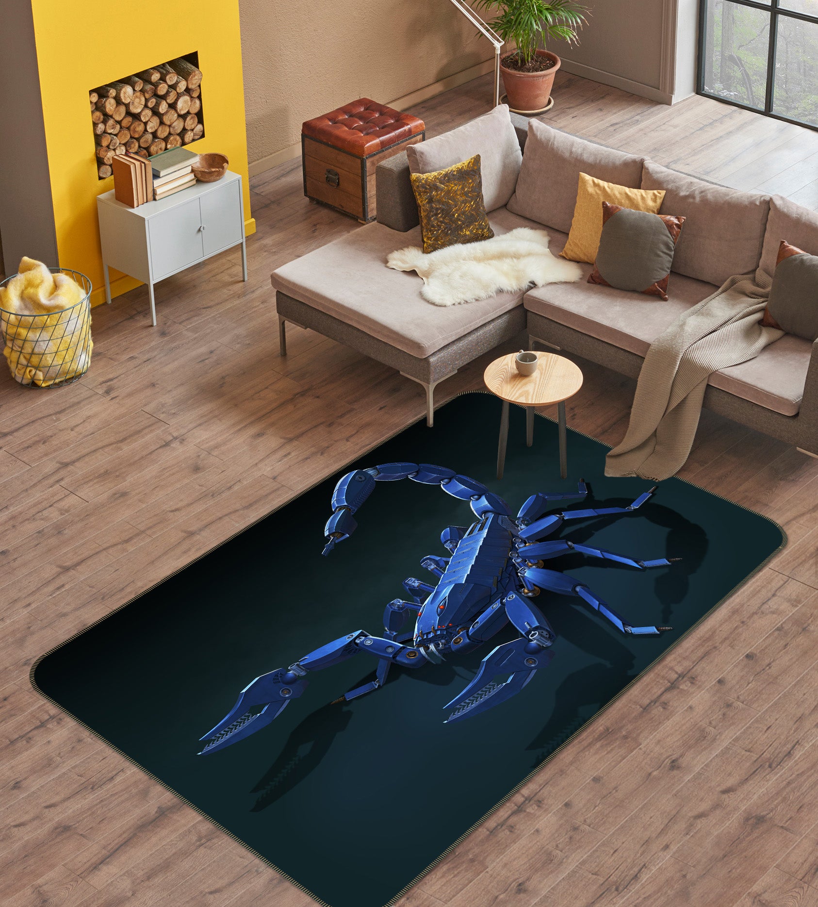3D Metal Scorpion 1094 Vincent Hie Rug Non Slip Rug Mat