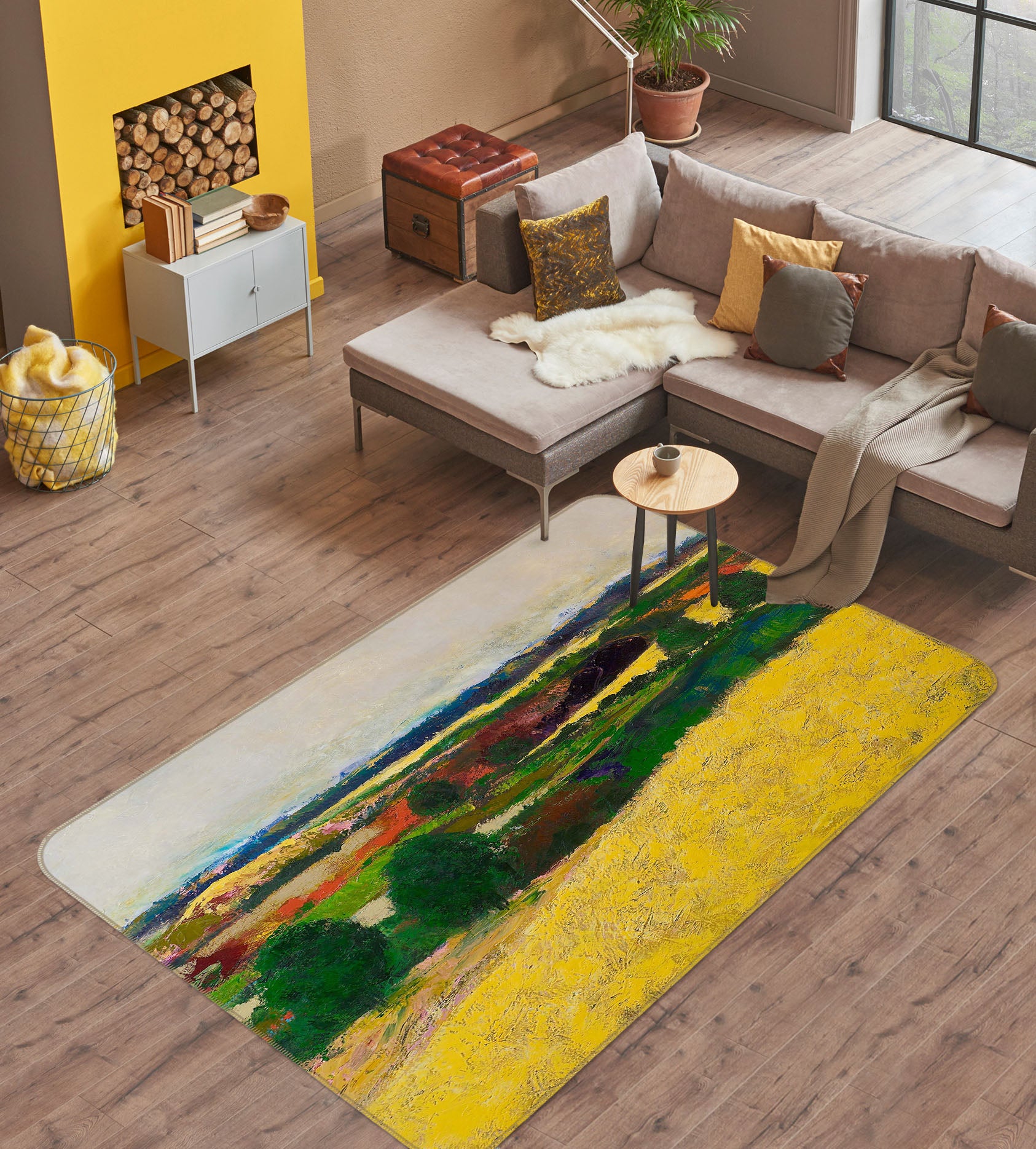 3D Golden Mound 1029 Allan P. Friedlander Rug Non Slip Rug Mat